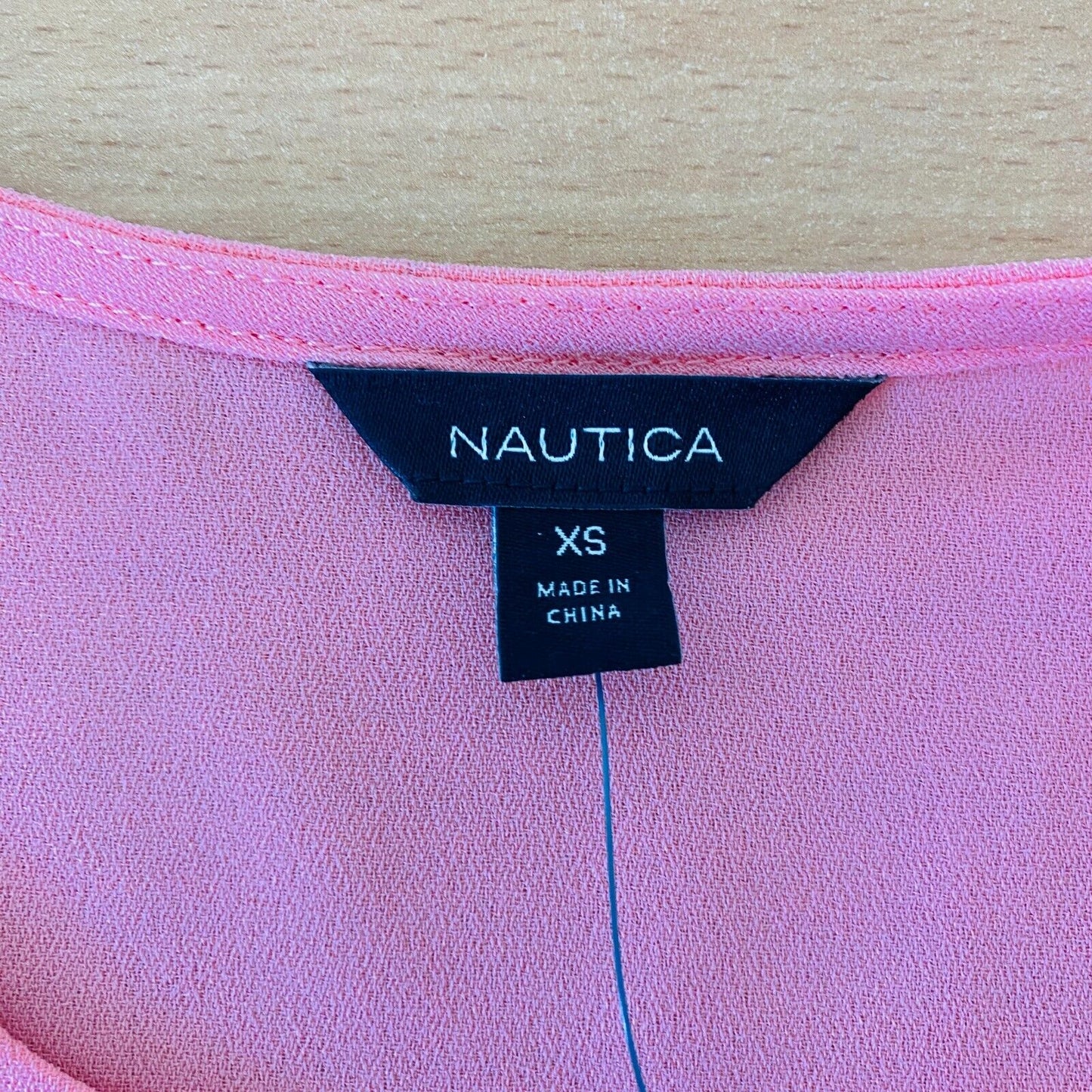 NAUTICA Women Pink V Neck Blouse Size XS