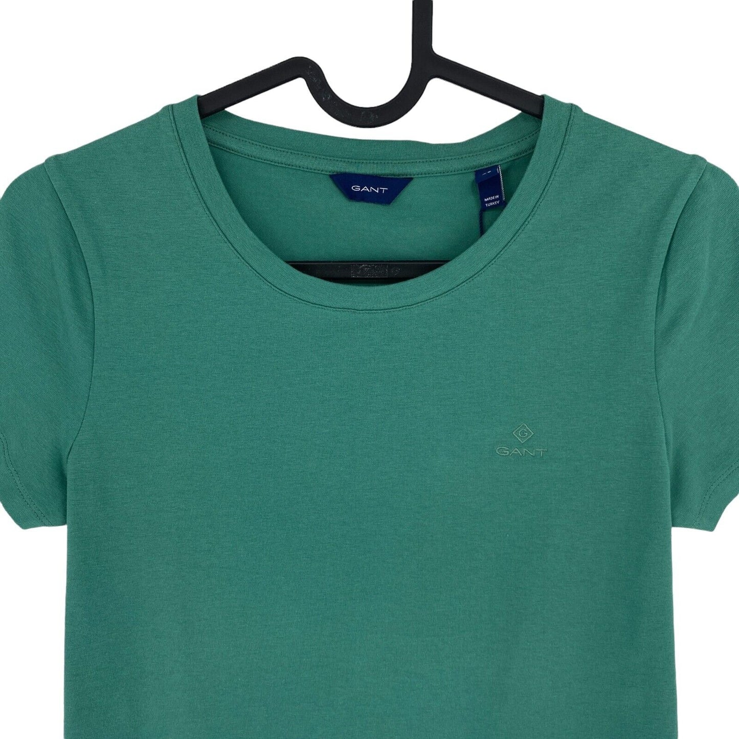 GANT Dark Green Cott/Ela Crew Neck T Shirt Size XS