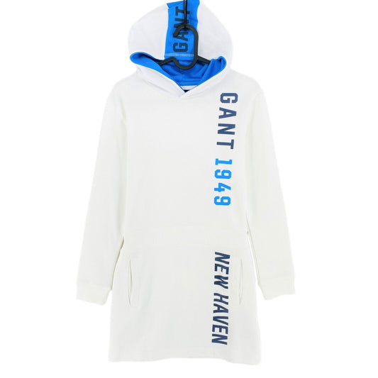 GANT Girls White Color Long Sleeves Hoodie Dress Size 158/164 cm 13 - 14 Years