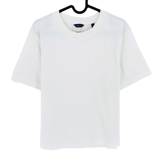 GANT Weißes Icon G T-Shirt mit Rundhalsausschnitt, Größe M