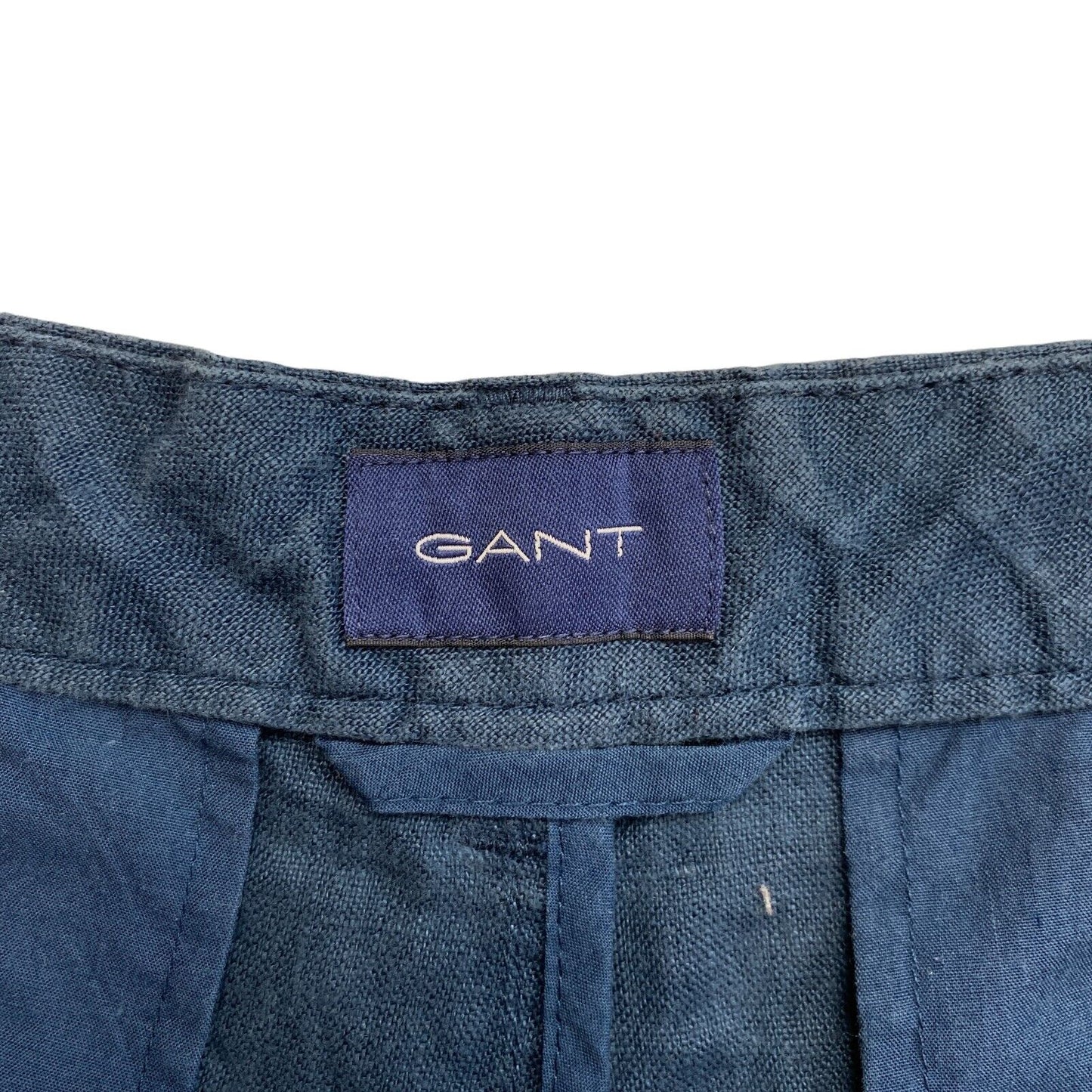 GANT Marineblaue Chino-Shorts aus Leinen, entspannt, Größe L 2XL