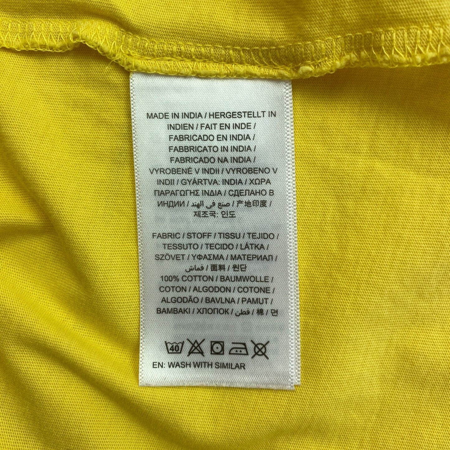 GANT Yellow Original Regular Fit Crew Neck T Shirt Size L