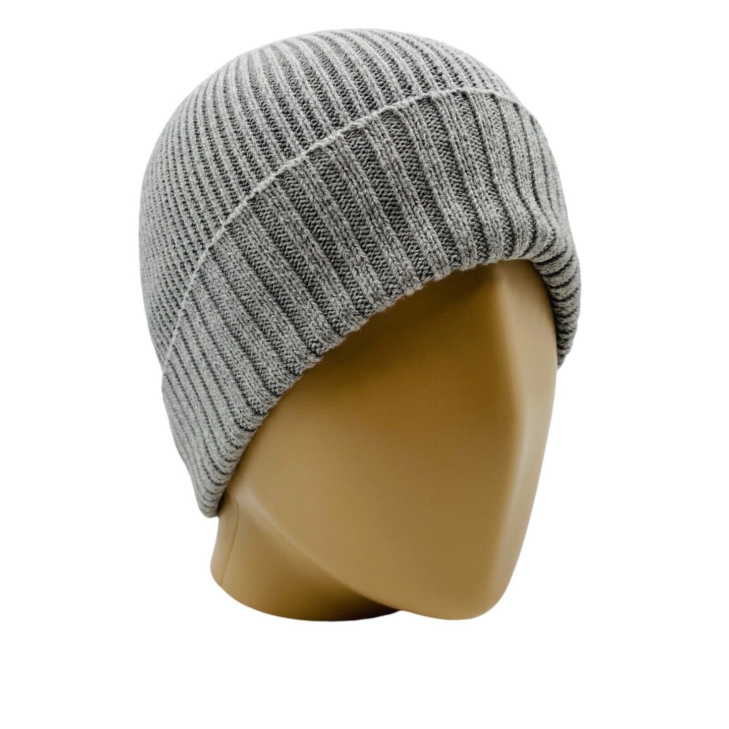 Camel Active Mens Grey Cotton Cashmere Blend Beanie Winter Hat One Size