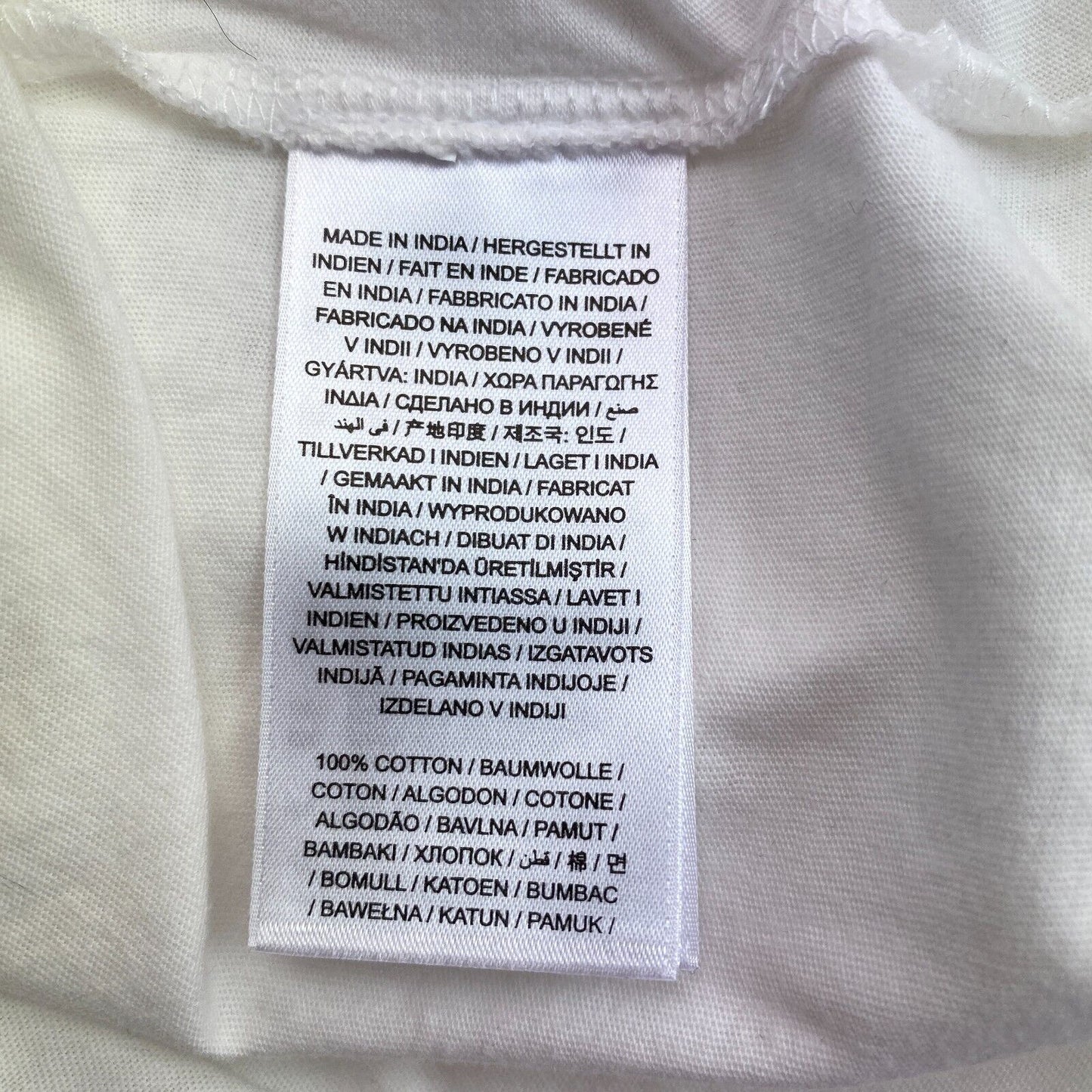 GANT T-shirt blanc à manches longues avec logo à col rond Taille XS