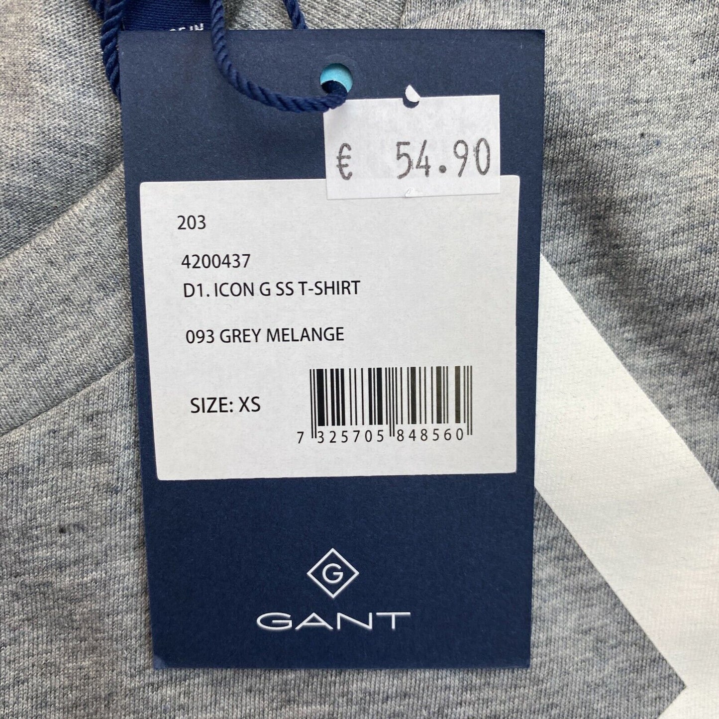 GANT Grey Icon G Crew Neck T Shirt Size XS