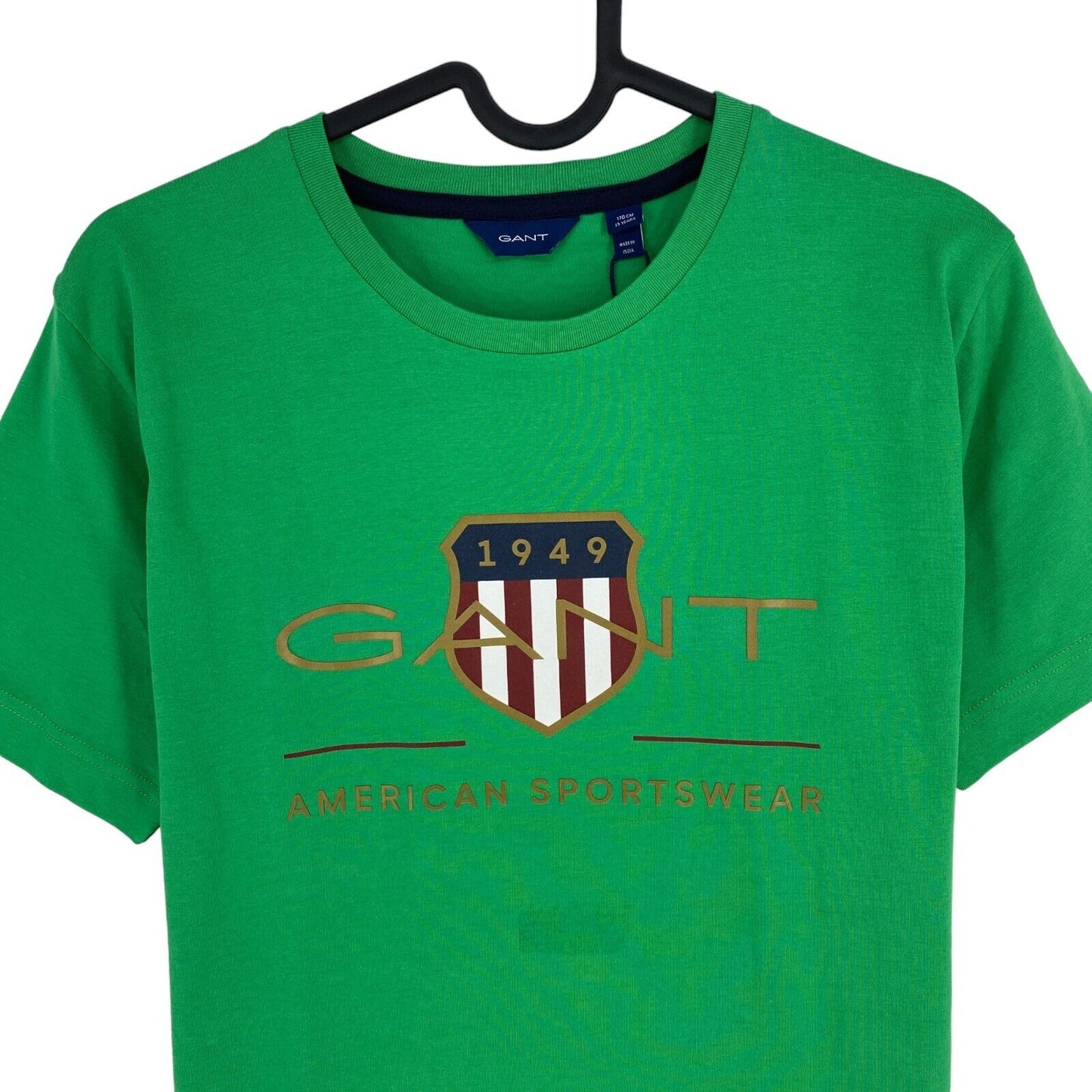 GANT Boys Green Archive Shield Crew Neck T-Shirt Size 15 Years 170 cm