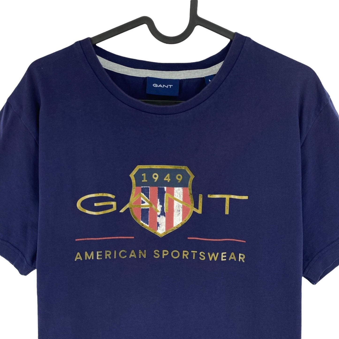 GANT Navy Blue Archive Shield Crew Neck T Shirt Size L