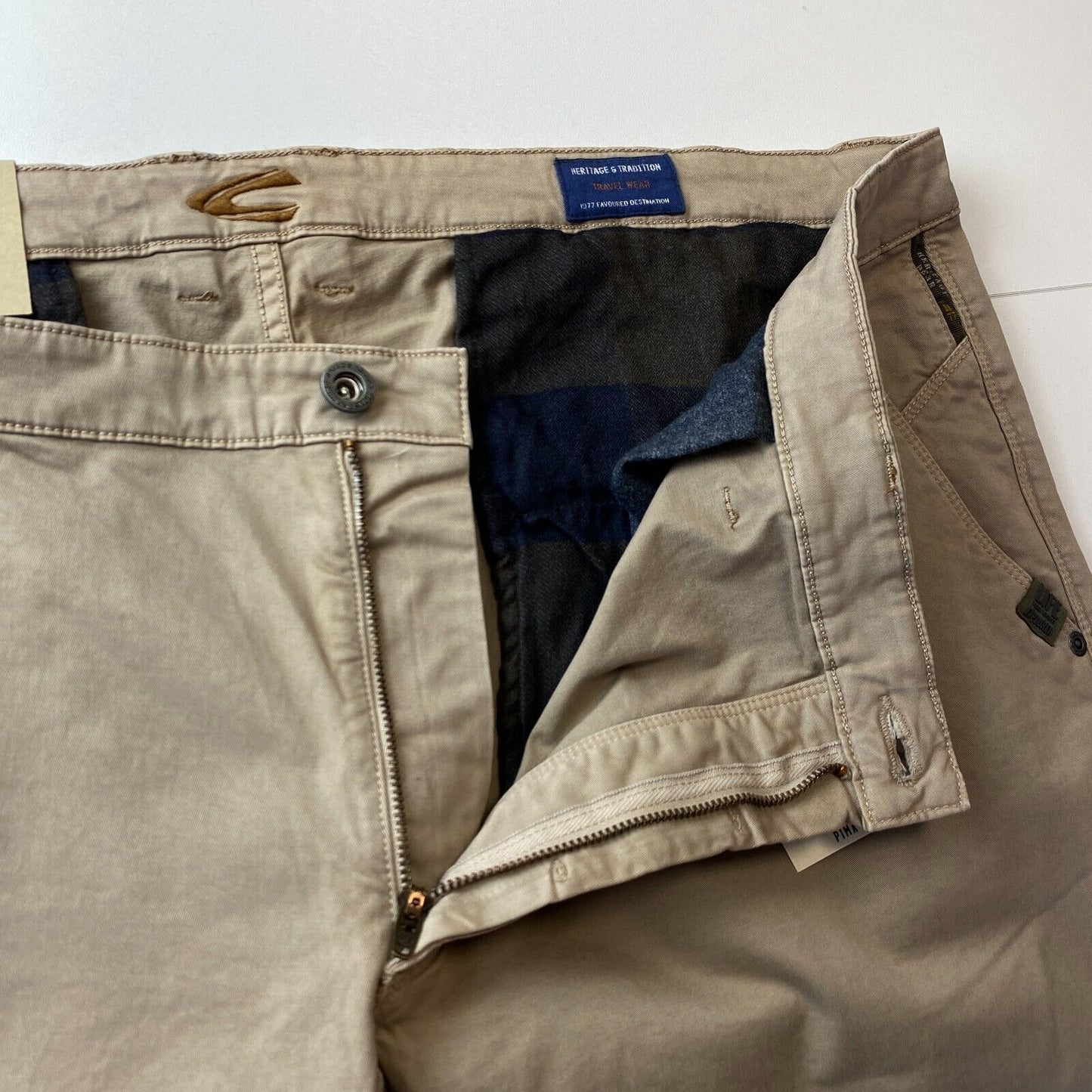 Camel Active Pantalon chino coupe slim moderne MADISON beige W42 L32