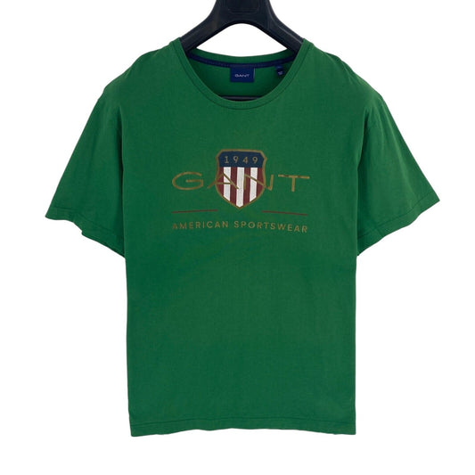 GANT Men Dark Green Archive Shield Crew Neck Short Sleeve T Shirt Size 3XL