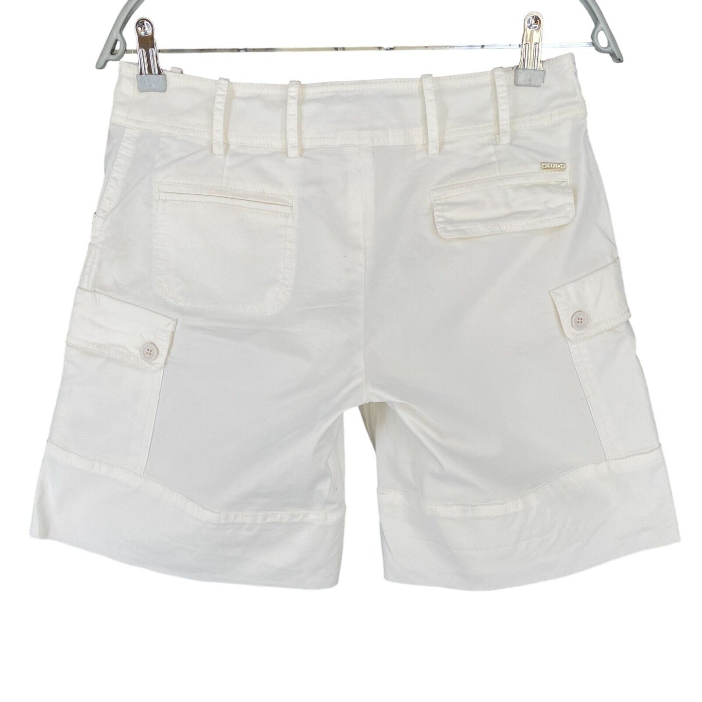 LIU JO Women White Regular Fit Chino Shorts Size EUR 40 W28