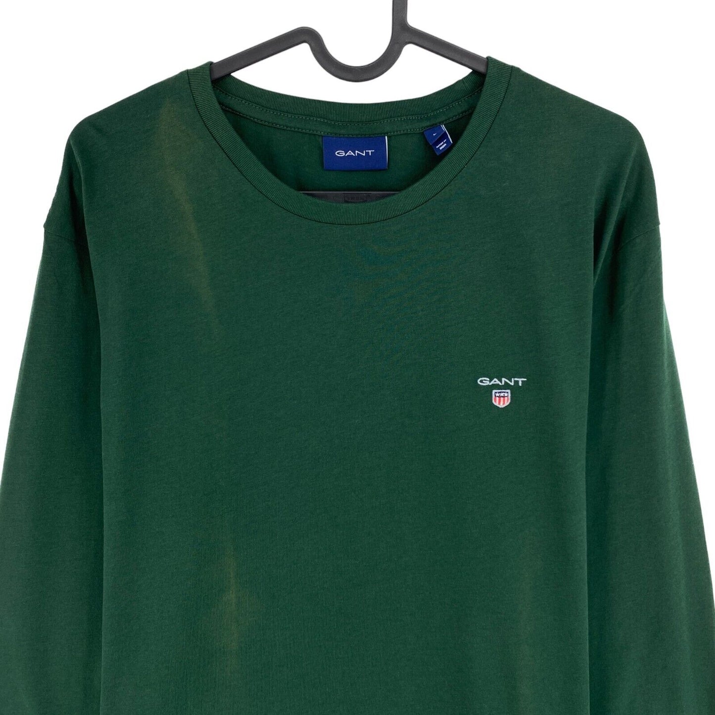 GANT Dark Green Original Long Sleeves Crew Neck T-Shirt Size L