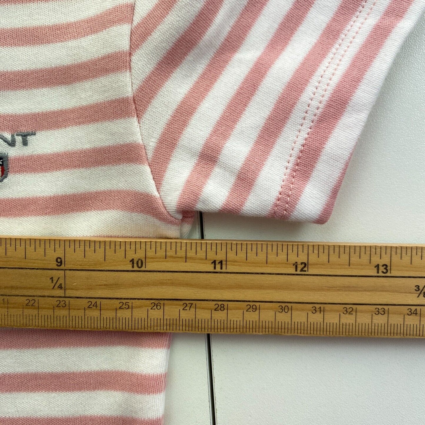 GANT Girls Pink Striped Jersey Flared Dress Size 5-6 Years 110/116 cm