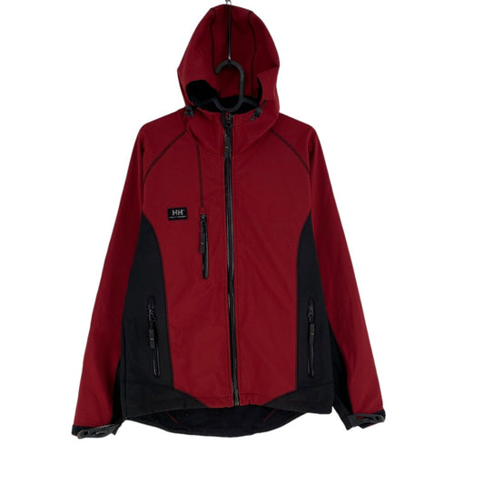 HELLY HANSEN Softshell Dark Red Hooded Workwear Jacket Coat Size S