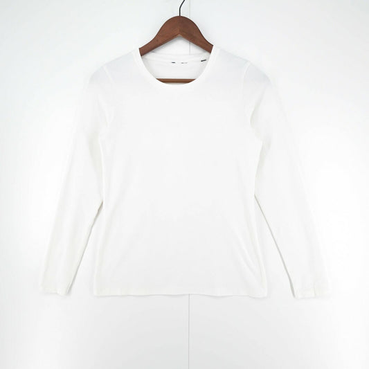 GANT Ladies White Crew Neck Long Sleeve Pullover T Shirt Size XS