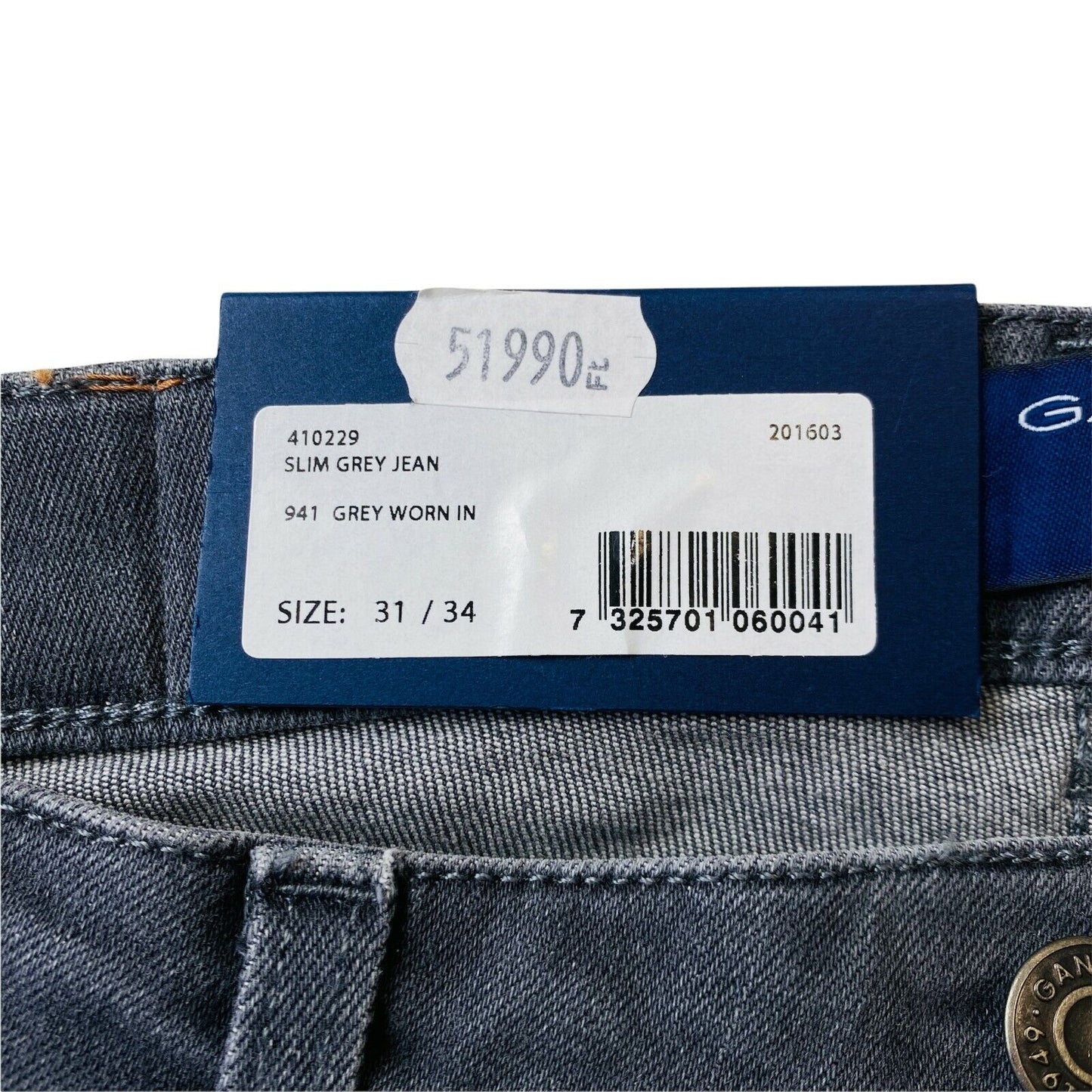 GANT Damen Jeans Slim Fit Grau Größe W31 L34