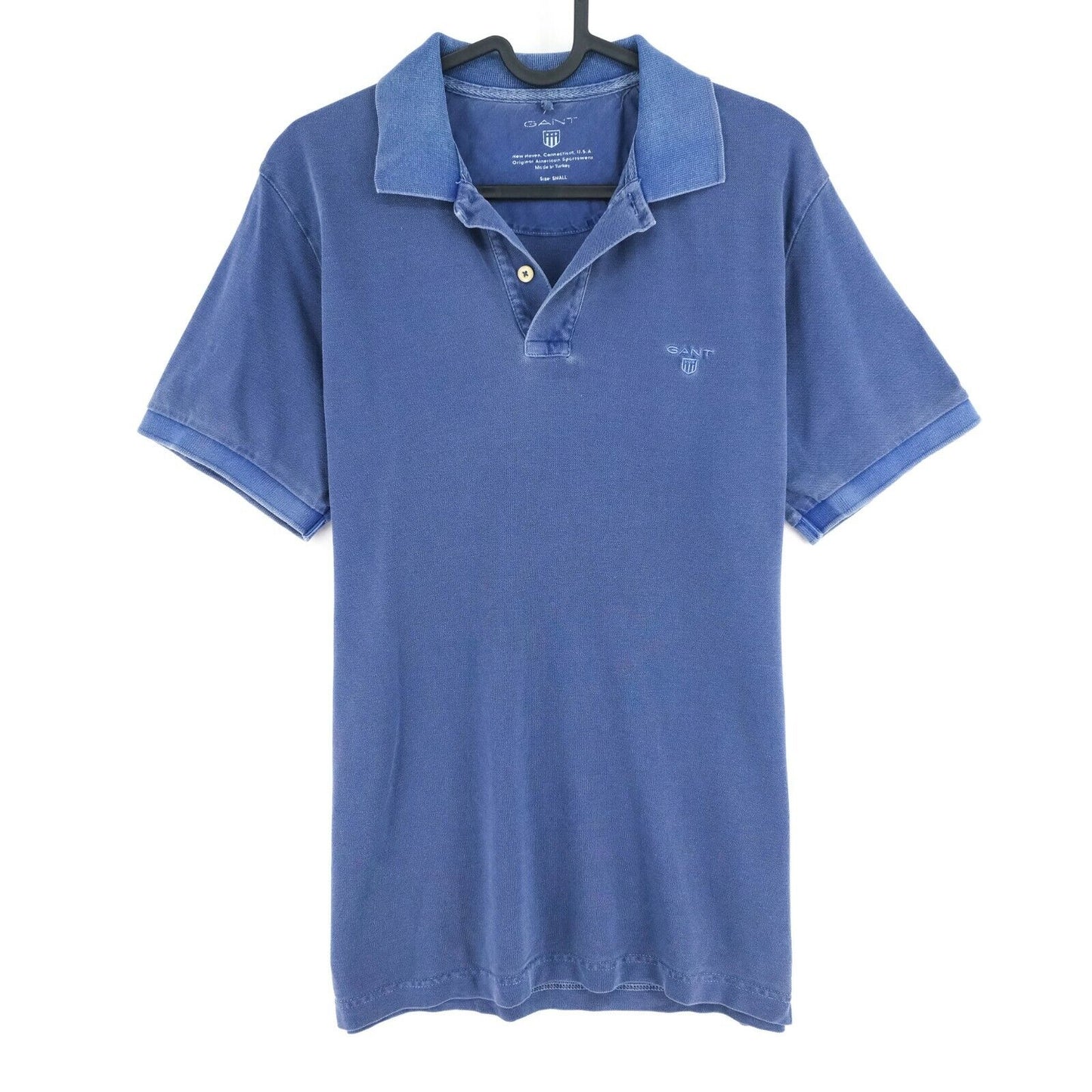 GANT Blue Sun Bleached Polo Neck T-shirt Taille S