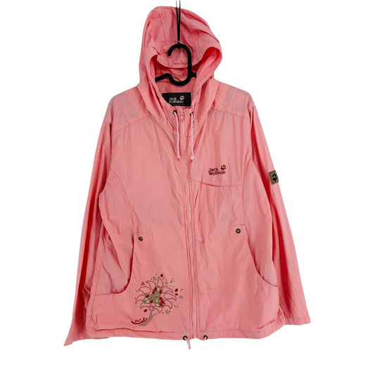 Jack Wolfskin Pink 100% Cotton Hooded Jacket Size L