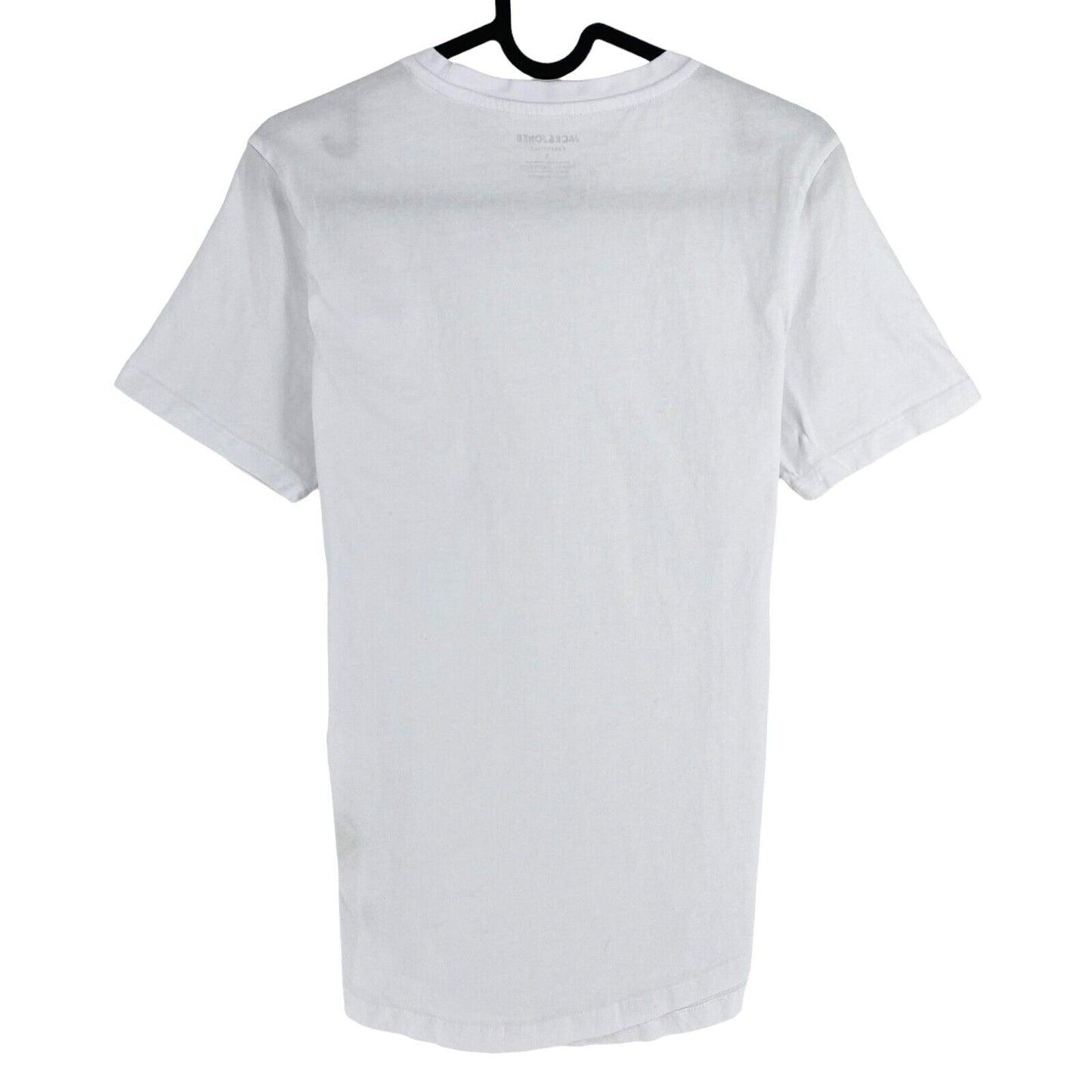 Jack & Jones Men White Pocket Crew Neck Short Sleeves T-Shirt Size S