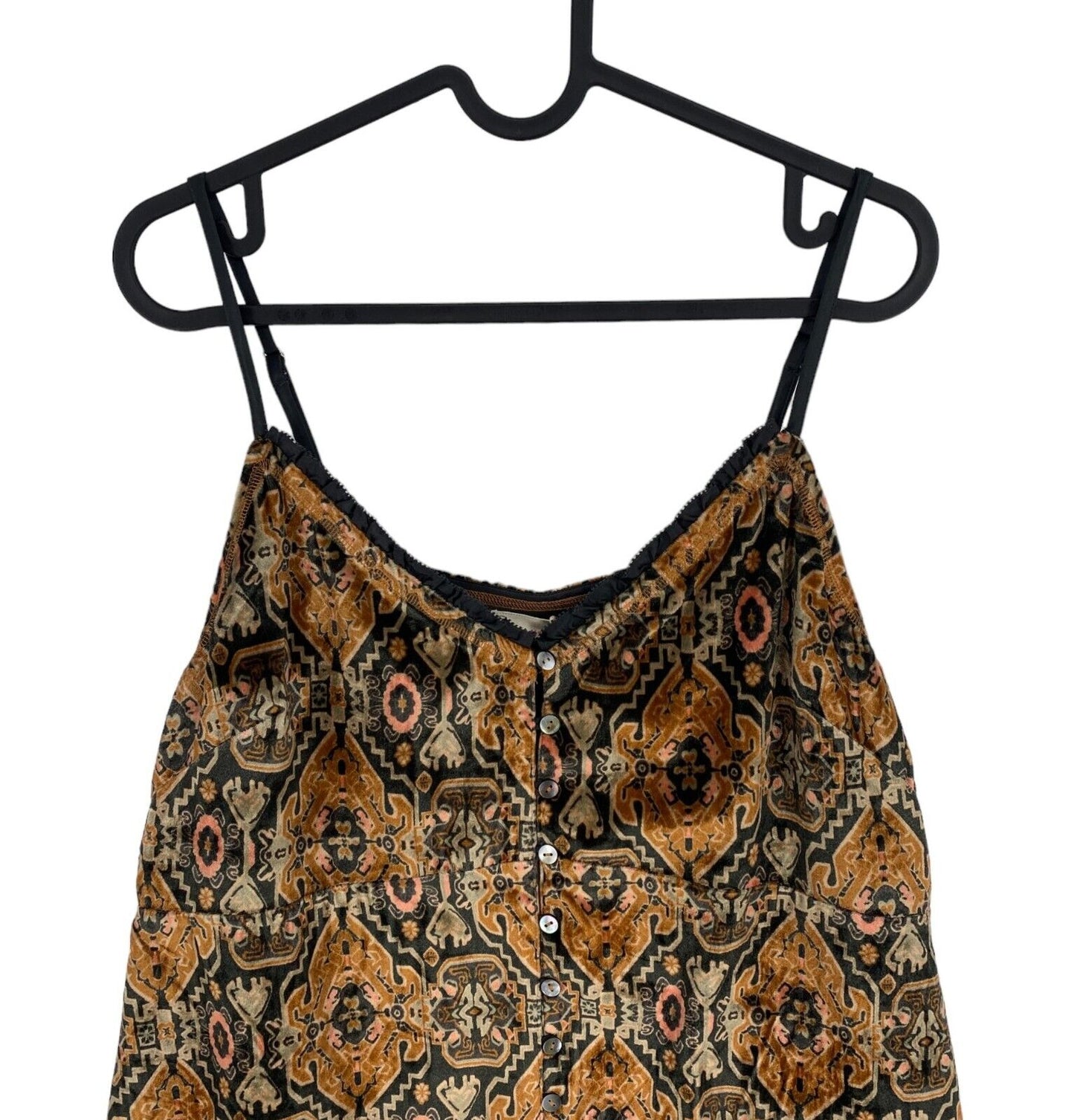 ODD MOLLY Women Brown Aino Slip Tank Top Dress Size 2 / M