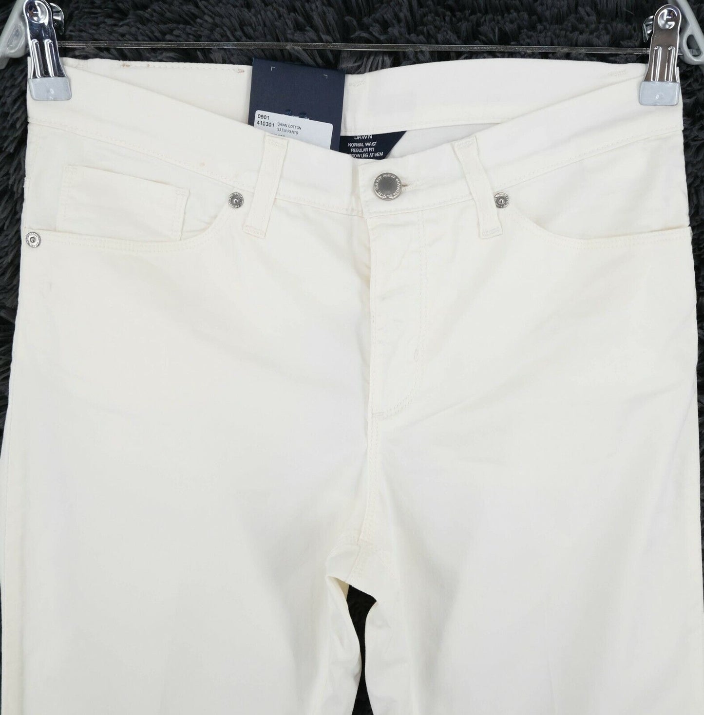 GANT White Dawn Cotton Satin Pants Trousers Size W29 L34