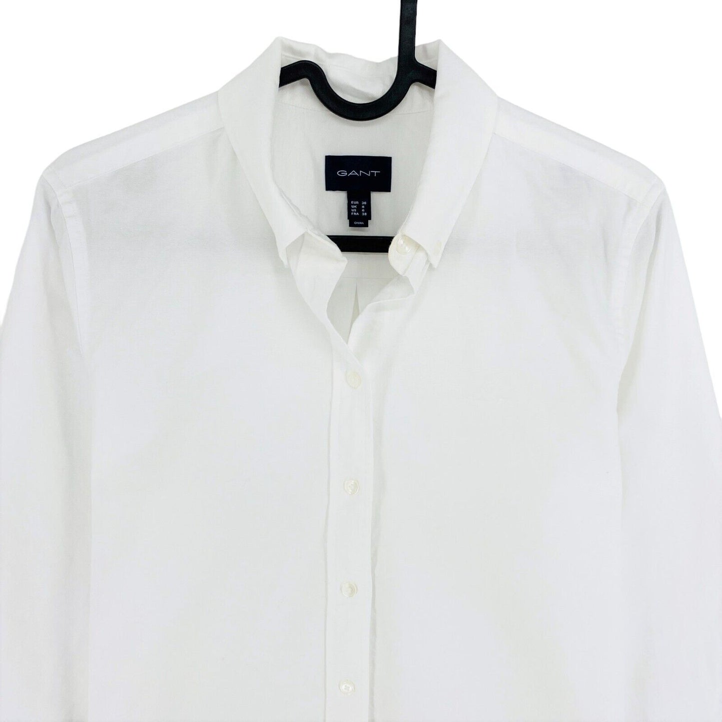 GANT White Original Long Sleeves Shirt Size EU 36 UK 8 US 6