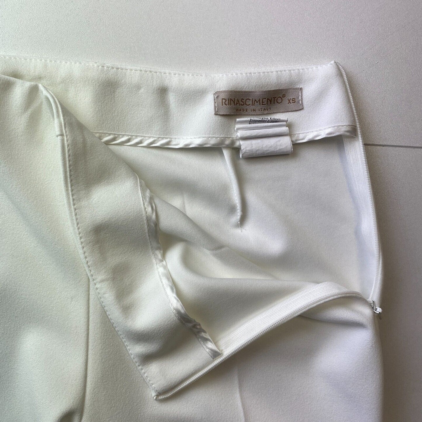 RINASCIMENTO Women White Wide Leg Bootcut Fit Dress Trousers Size XS W26