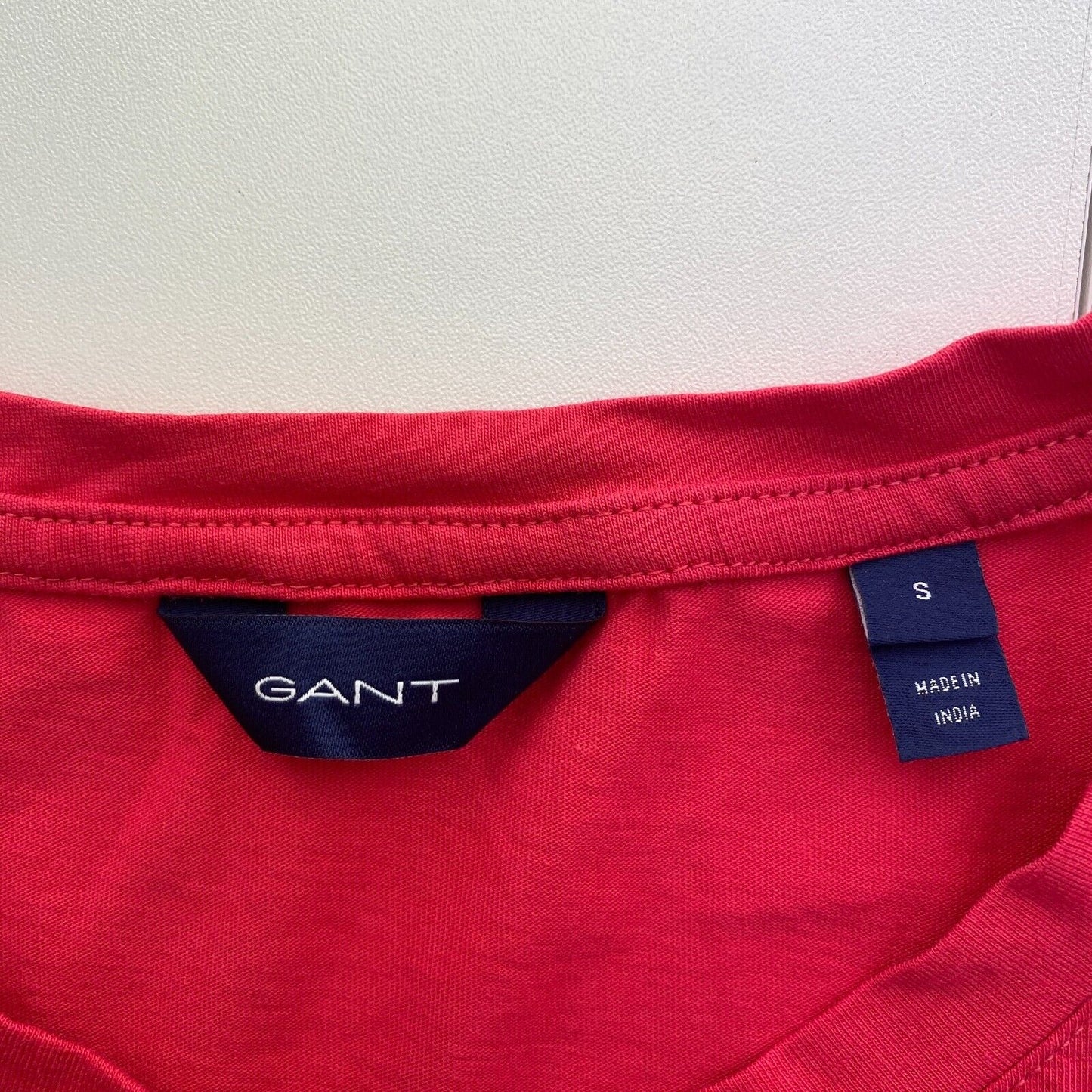 GANT Women Pink Original Crew Neck T Shirt Size S