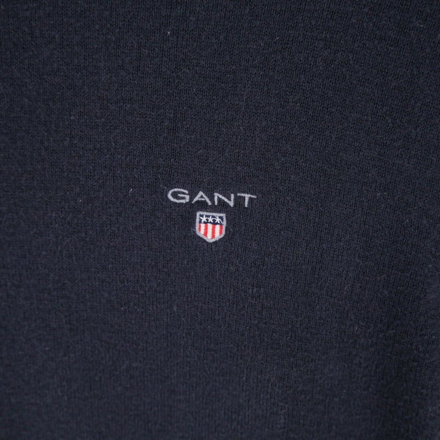 GANT Navy Blue Crew Neck Cotton Wool Blend Sweater Jumper Size S