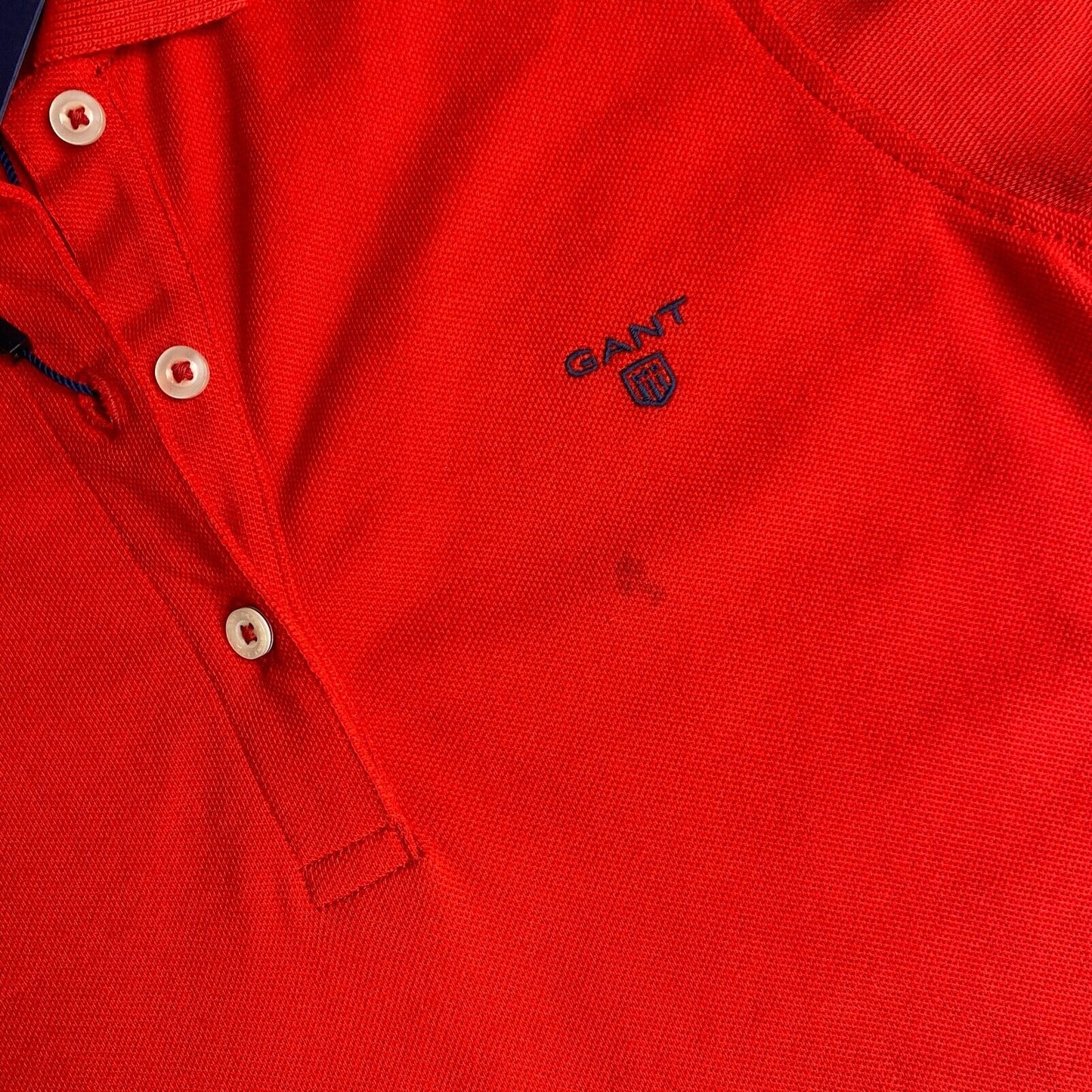 GANT Red Summer Pique Short Sleeves Polo Shirt Size XS