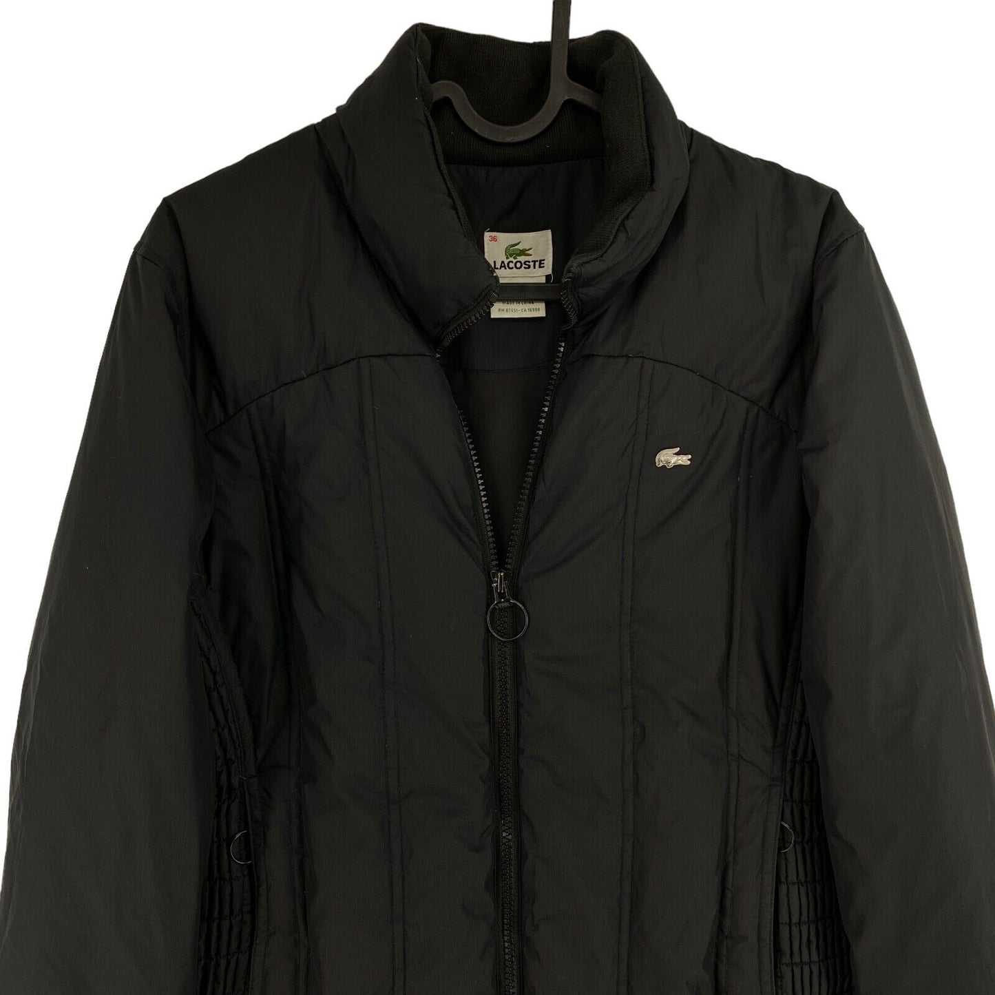 LACOSTE Black Down Puffer Coat Veste Taille EU 36 UK 8 US 6