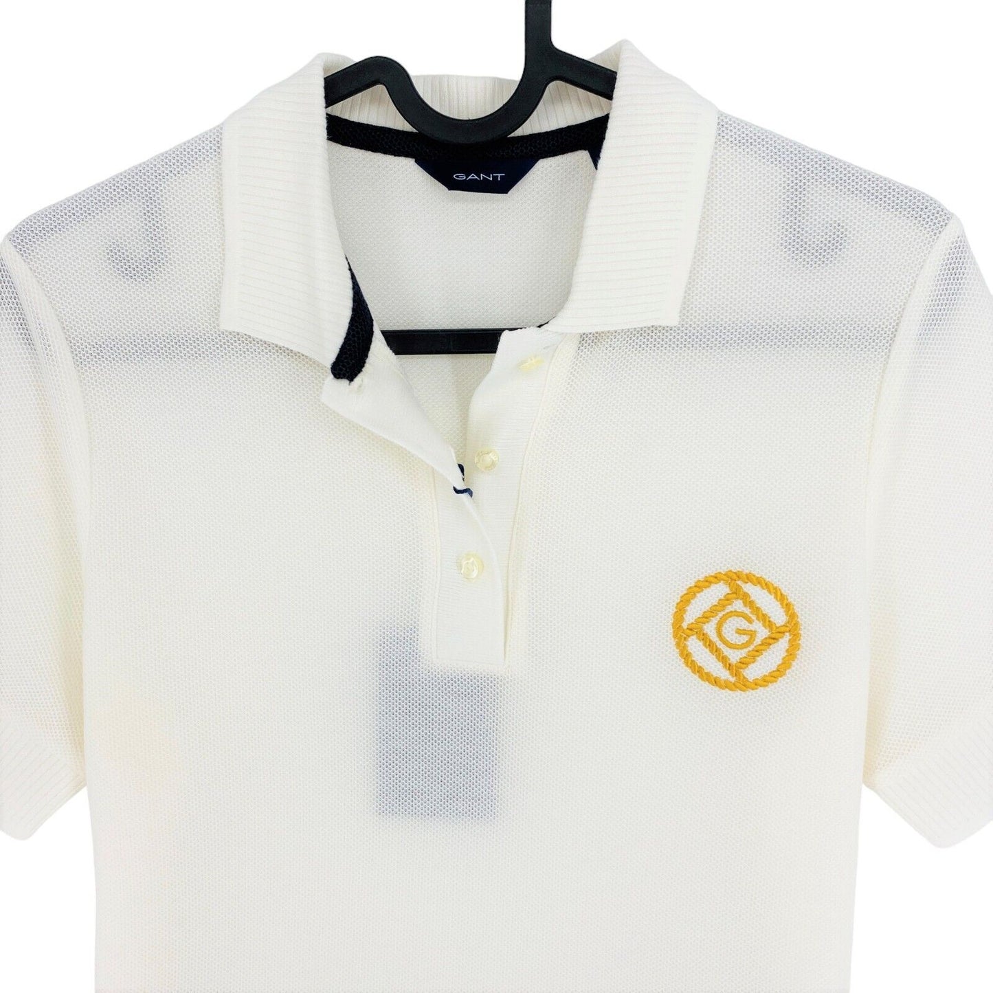 GANT Polo piqué Icon Rope blanc taille M