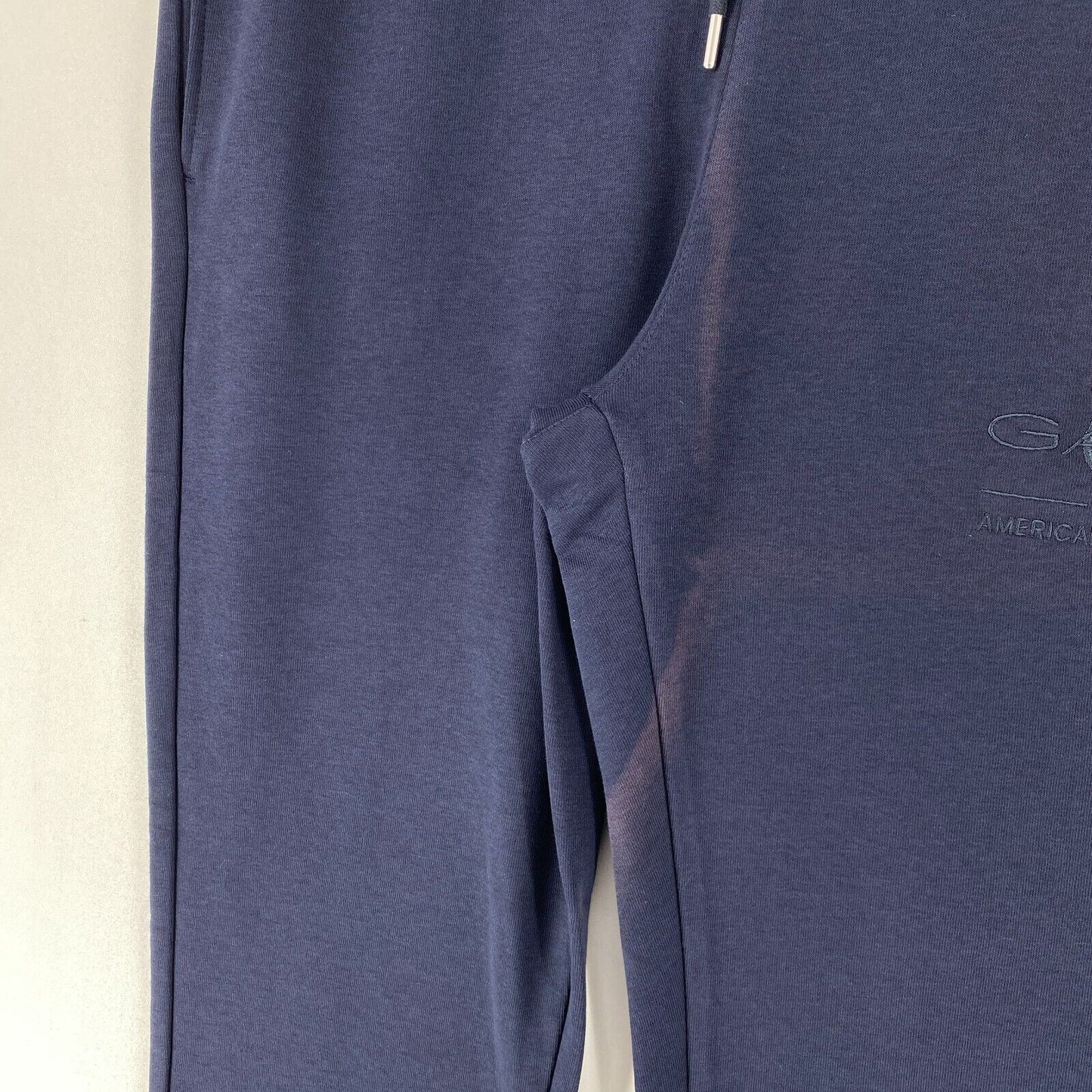 GANT Dark Blue Mens Regular Fit Cuffed Sweat Trousers Size L