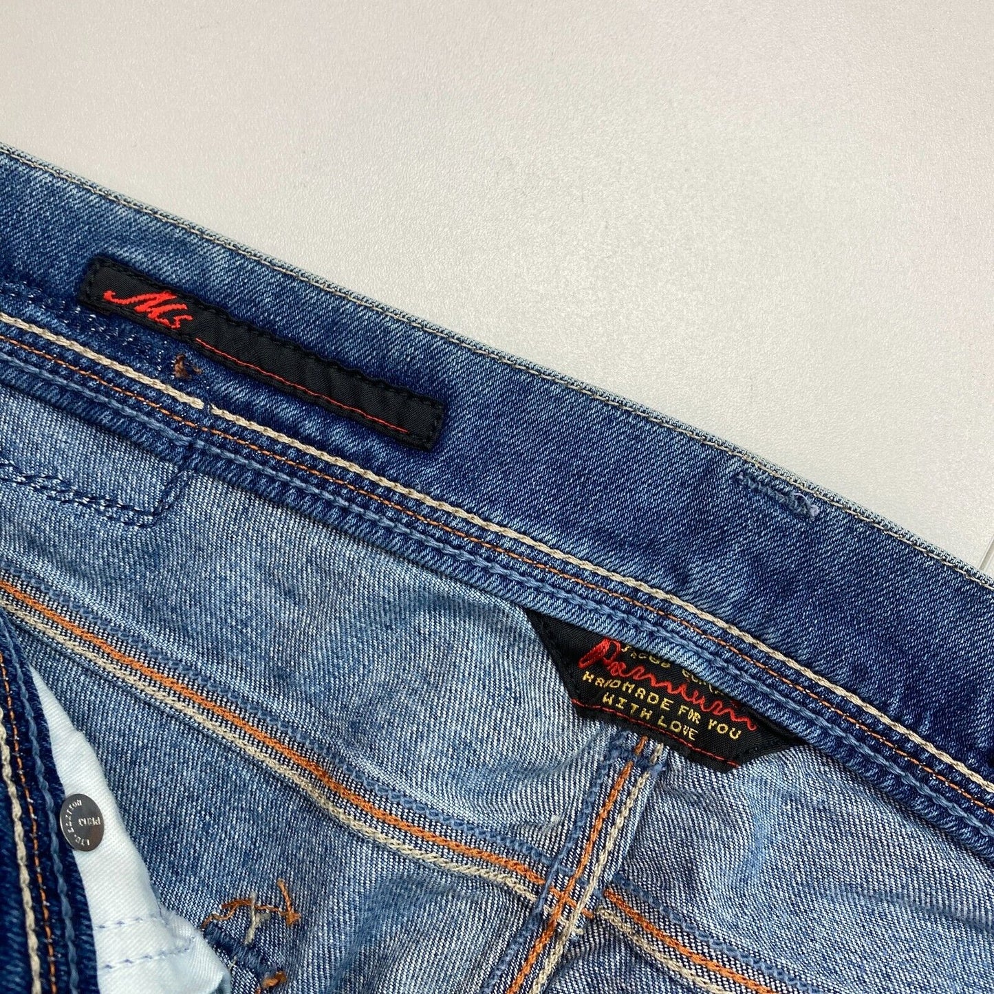 JACOB COHEN Damen POLLY Straight Jeans in Blau, Größe W26 L36