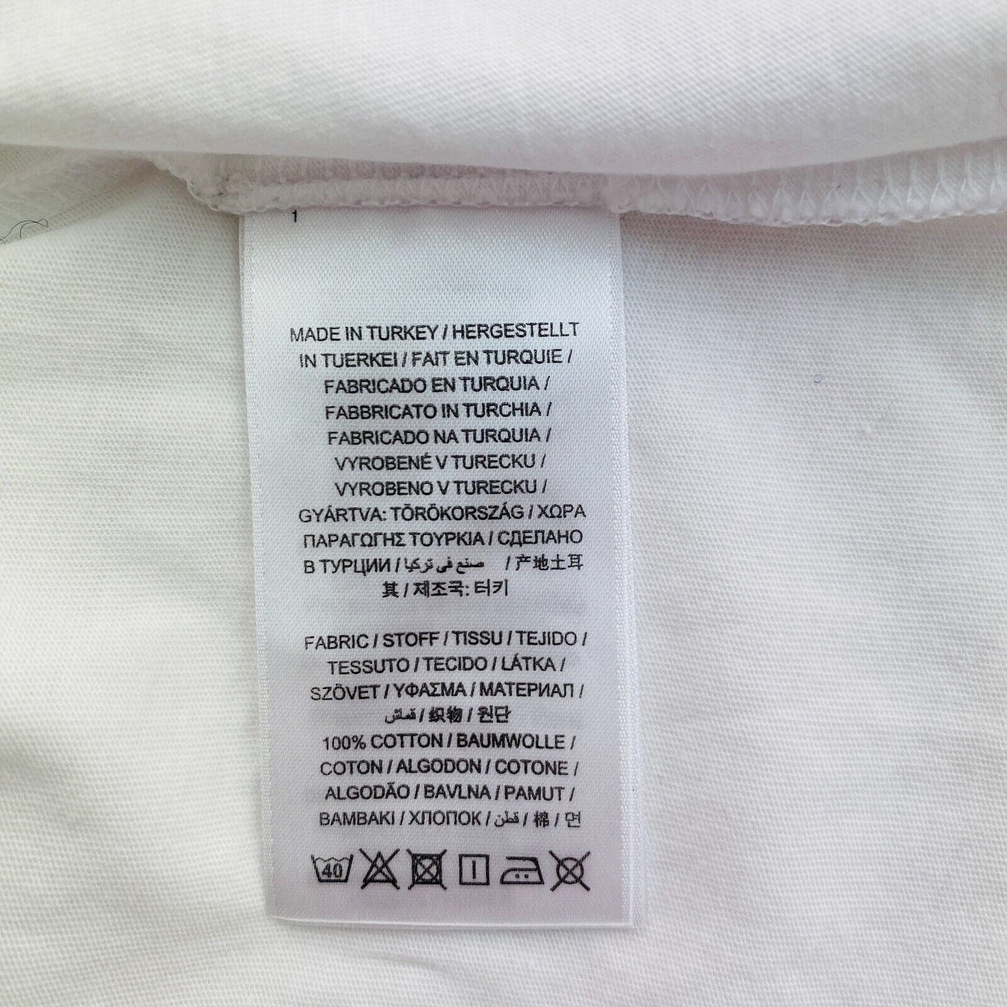 GANT T-shirt à col rond avec logo blanc Taille XS