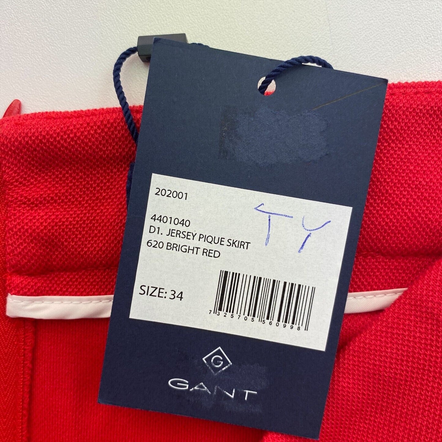 GANT Red Jersey Pique A Line Skirt Size EU 34 42 UK 6 14 US 4 12