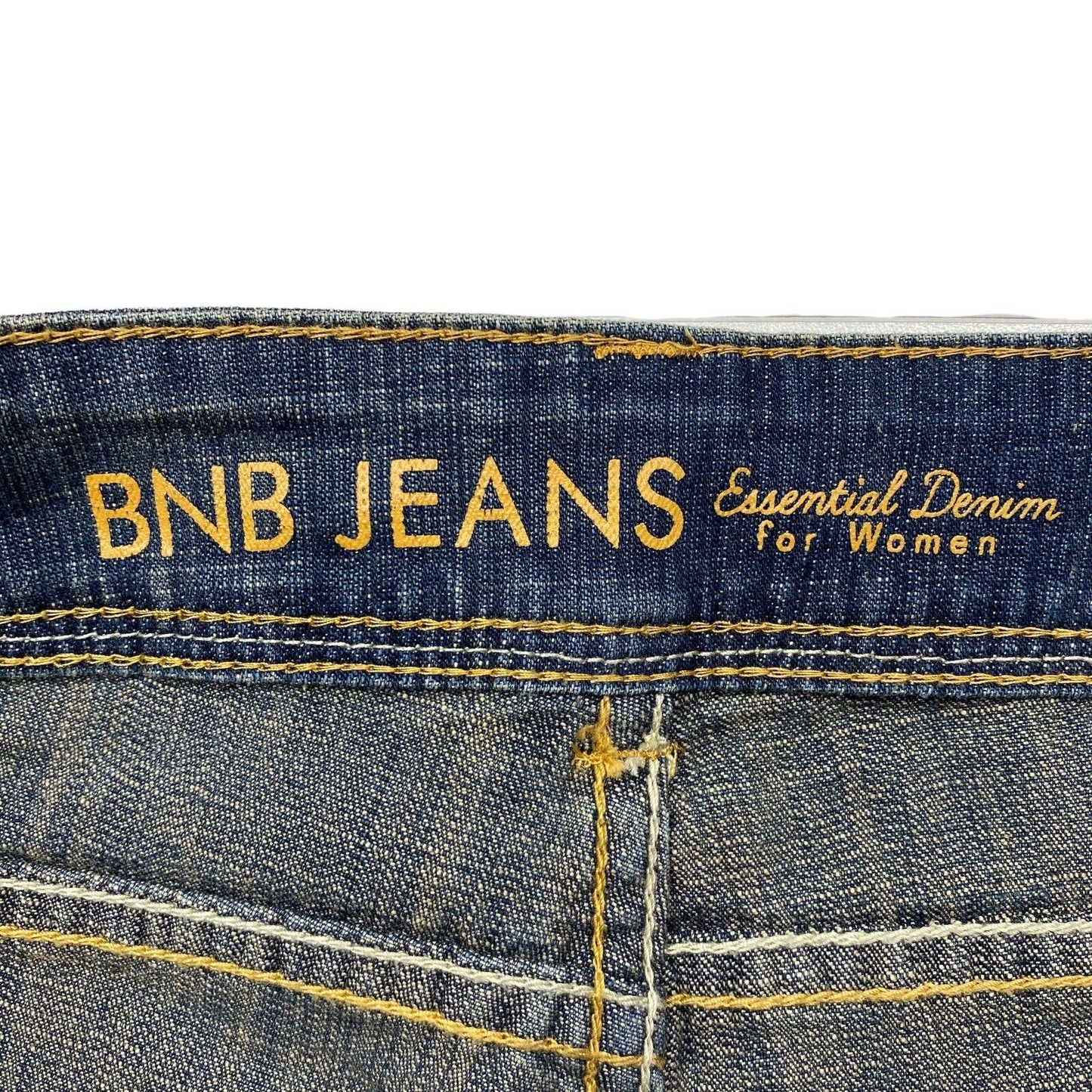 BONOBO Navy Blue Cotton Blend Bootcut Jeans Size 44 W34 L34