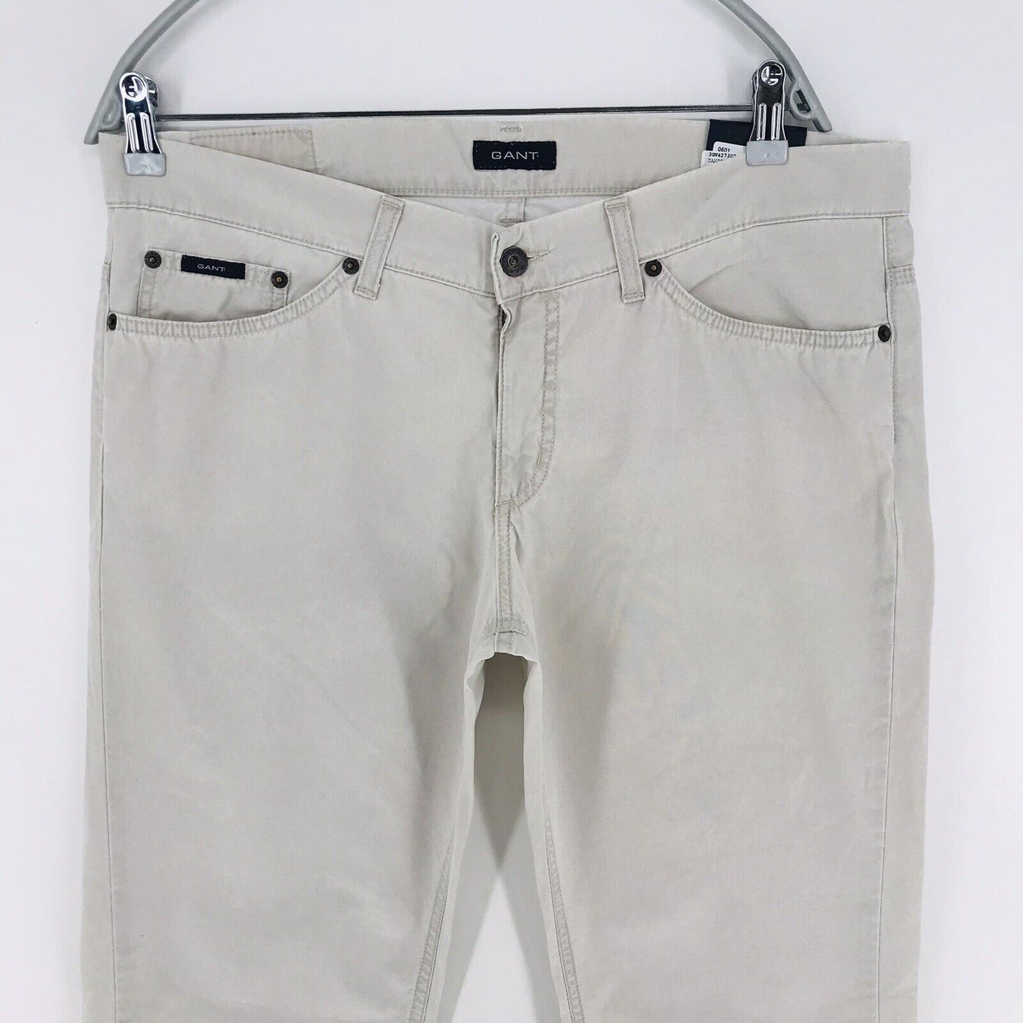 UVP €125 GANT Damen Grau Regular Straight Fit Chino Hose W33 L34