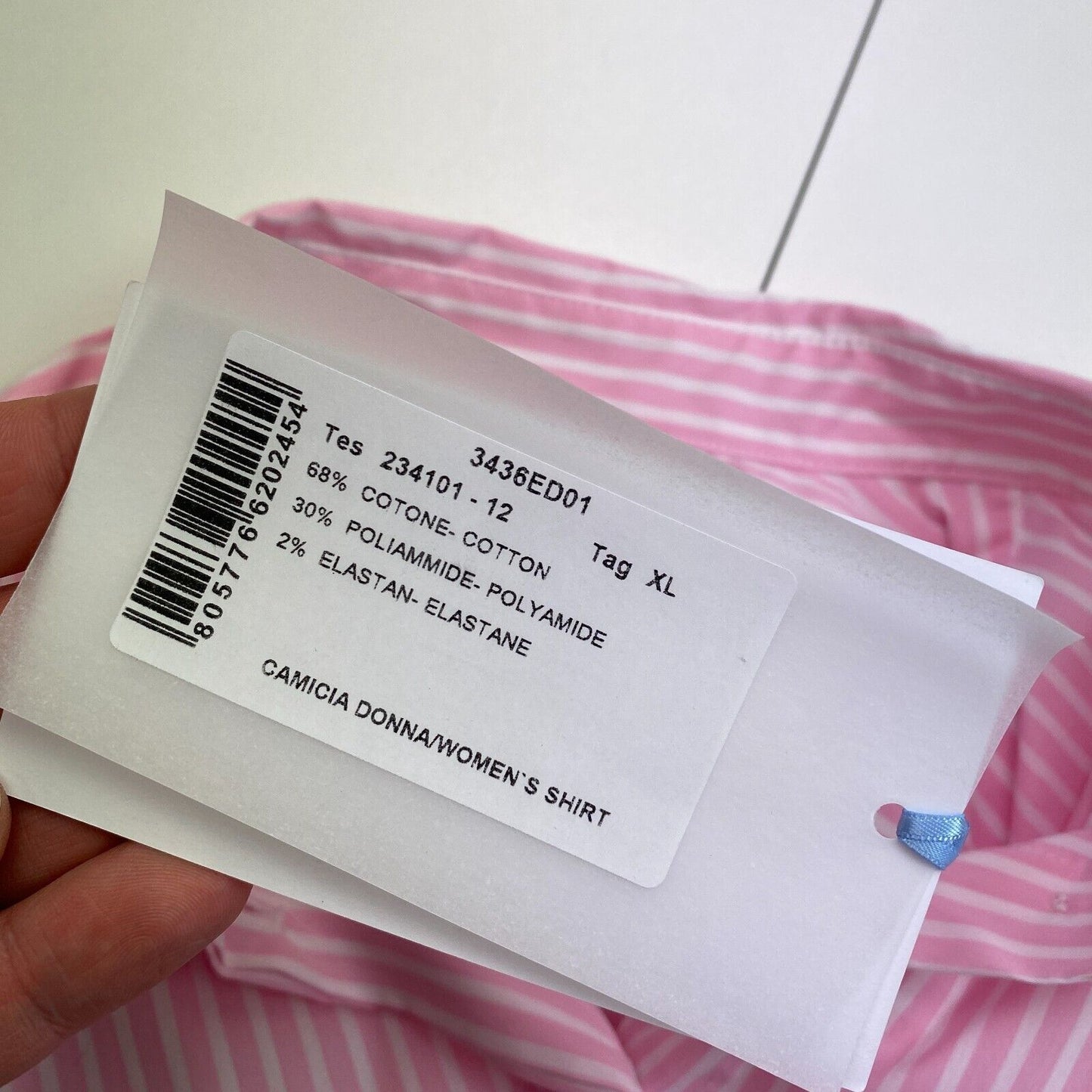 MANUEL RITZ Pink Striped Shirt Size XL