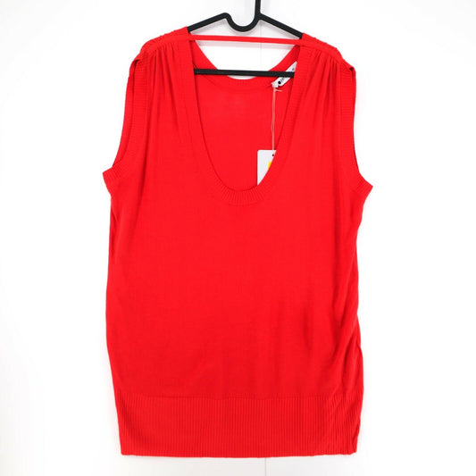 Persona Red Sleeveless Scoop Neck T Shirt Top Size M