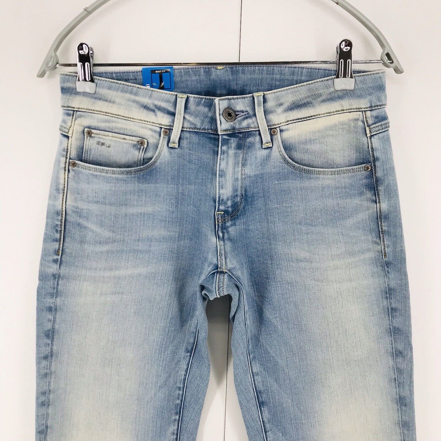 G-STAR RAW 3301 MID BOOTLEG Women Blue Bootcut Fit Jeans W27 L32