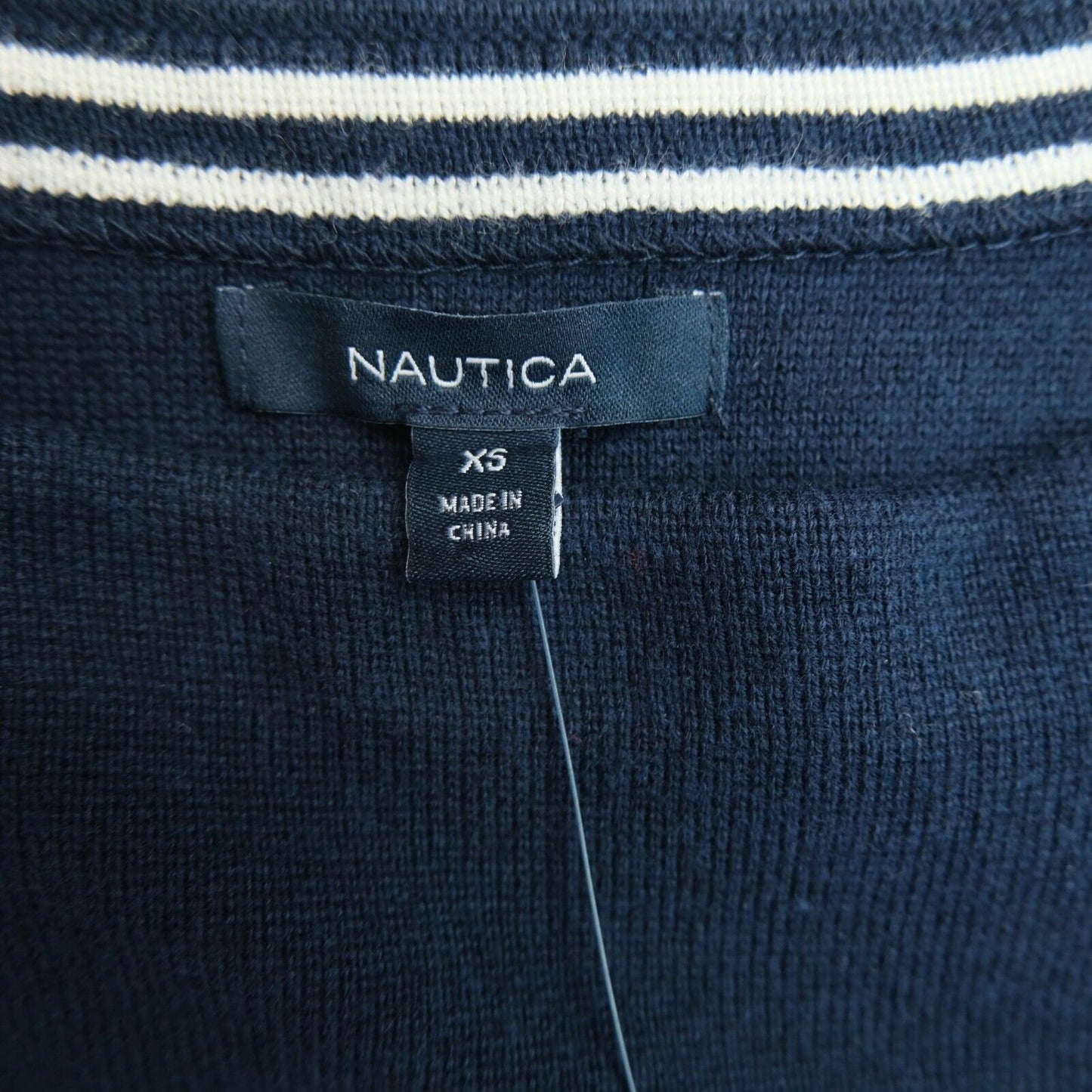 Nautica Marineblaues Kleid mit langen Ärmeln und Rundhalsausschnitt, Größe XS