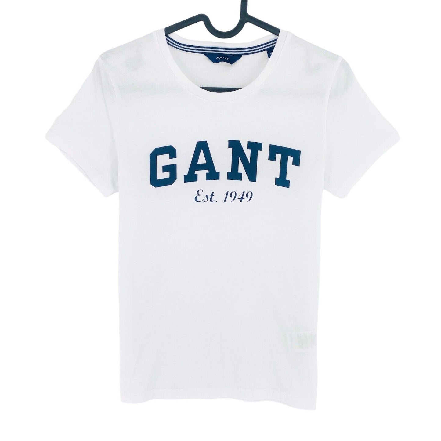 GANT T-shirt à col rond avec logo blanc Taille XS