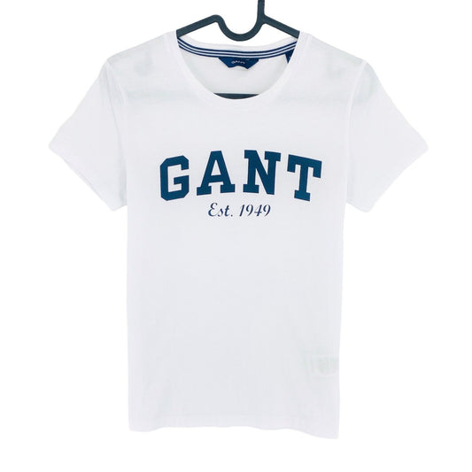 GANT White Logo Crew Neck T Shirt Size XS