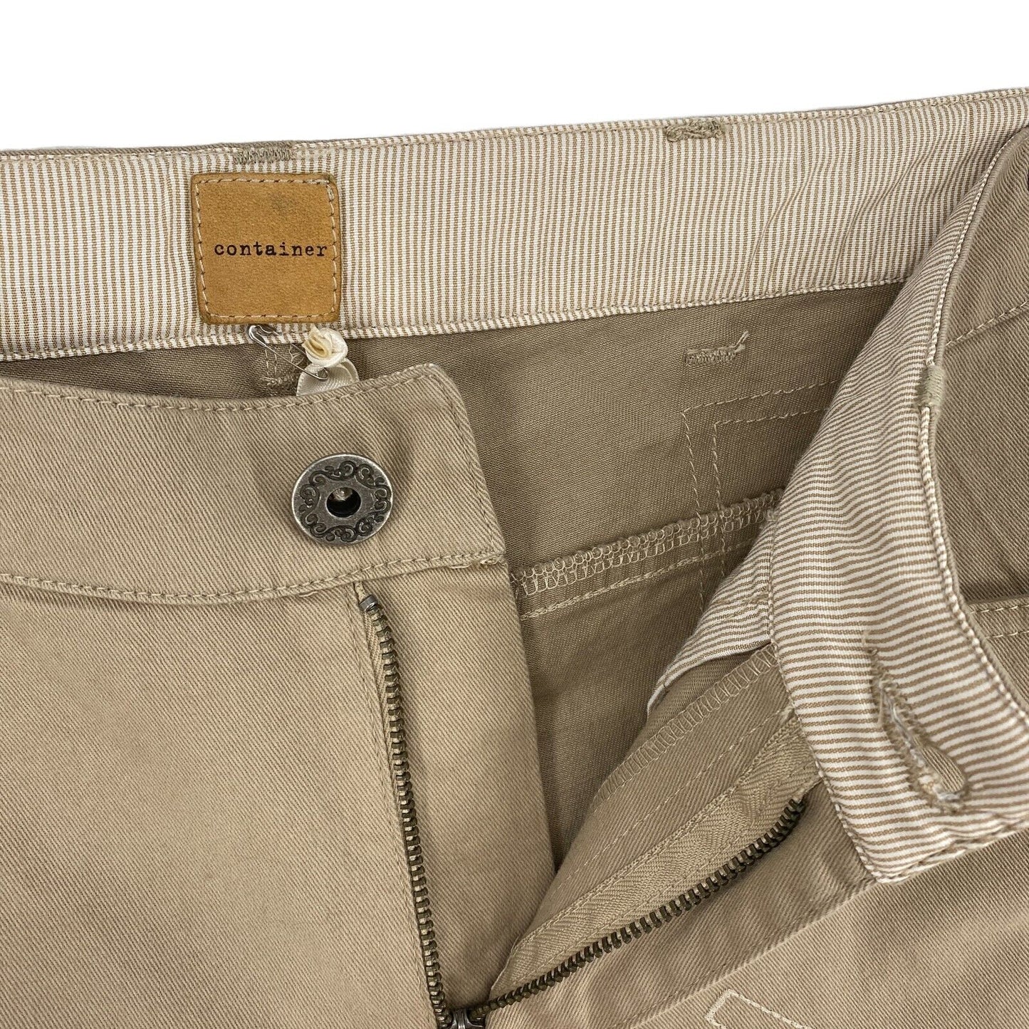 CONTAINER Vasaro Beige Cotton Blend Capri Trousers Pants Size EU 38 W30