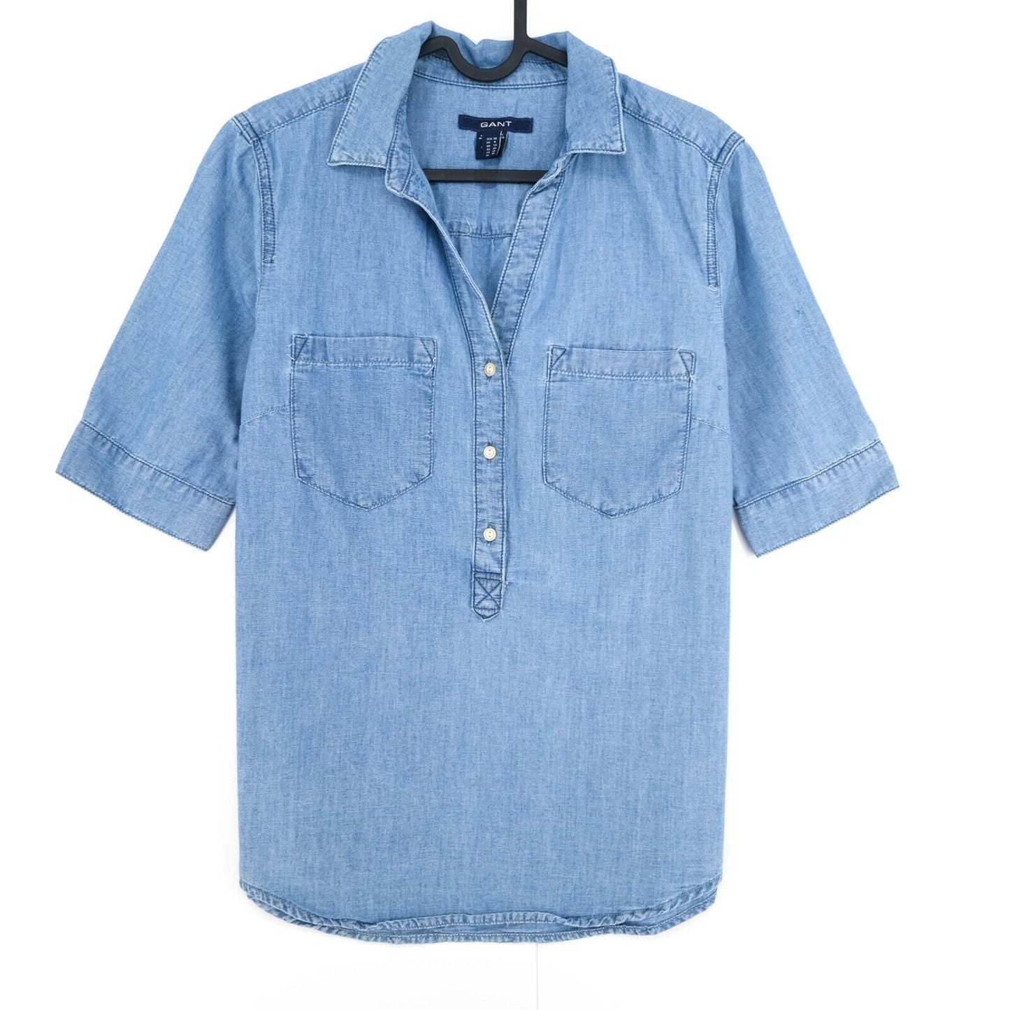 GANT Chemise à col polo en denim bleu Taille EUR 36 UK 10 US 6