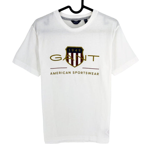 GANT Boys White Archive Shield Crew Neck SS T Shirt Size 15 Years 170 cm