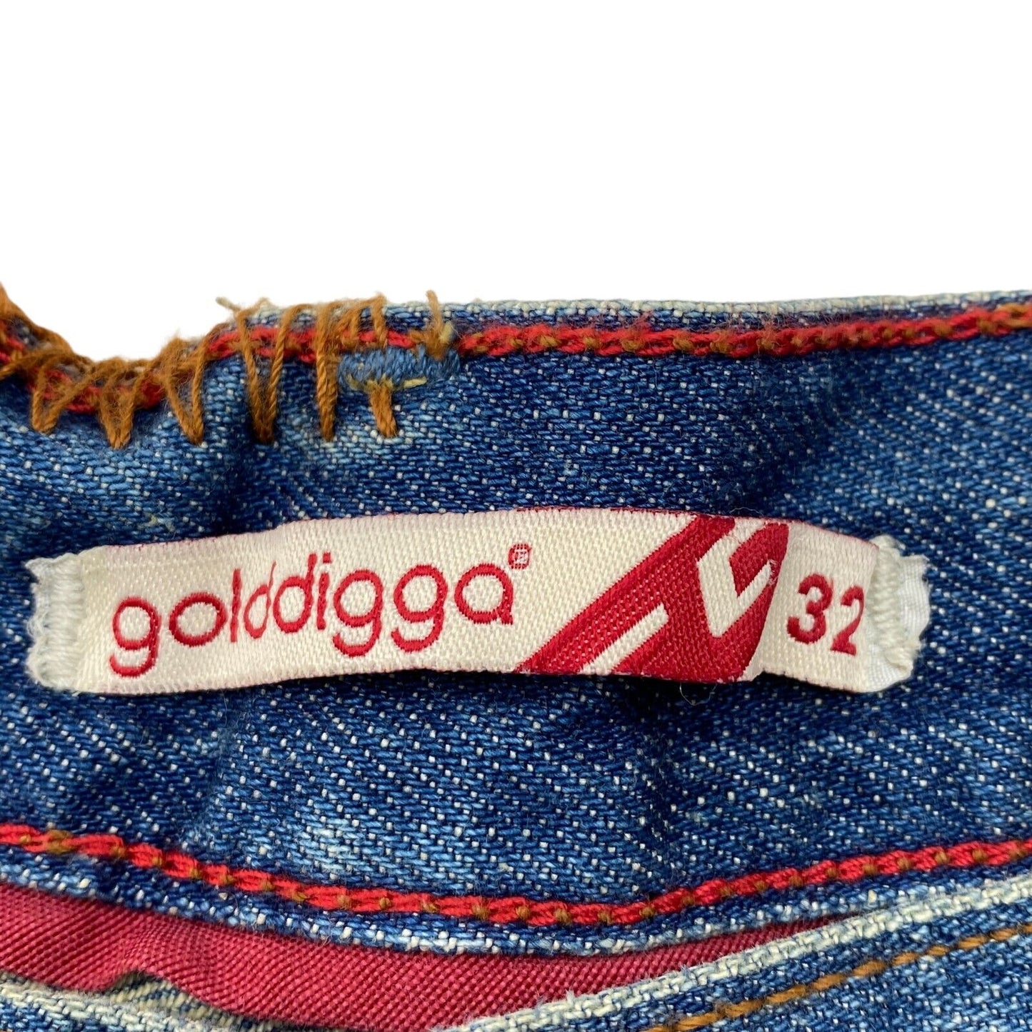 GOLDDIGGA Bleu 100% Coton Denim Bermuda Taille W32