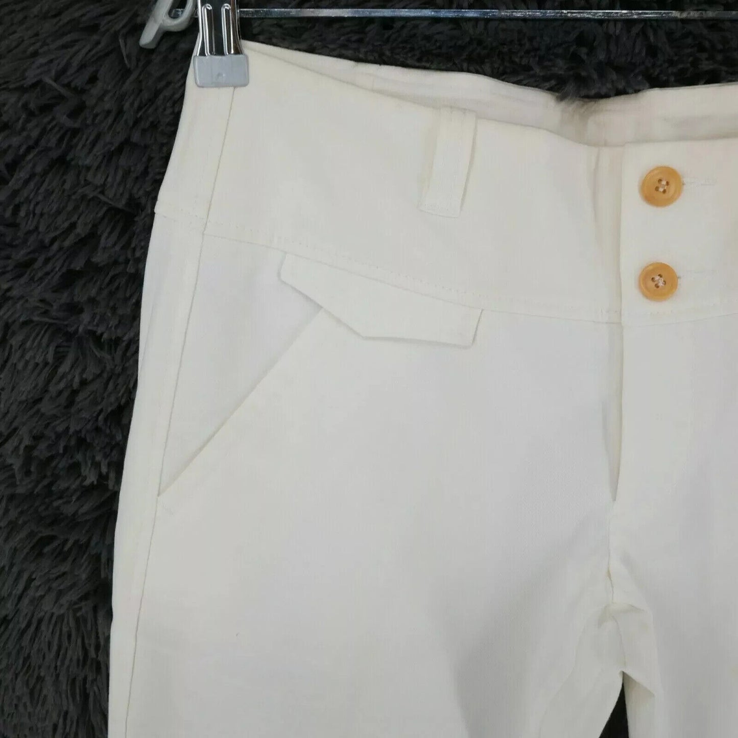 STEFANEL Women White Stretch Chino Capri Pants Trousers Size EU 38 IT 42 W29