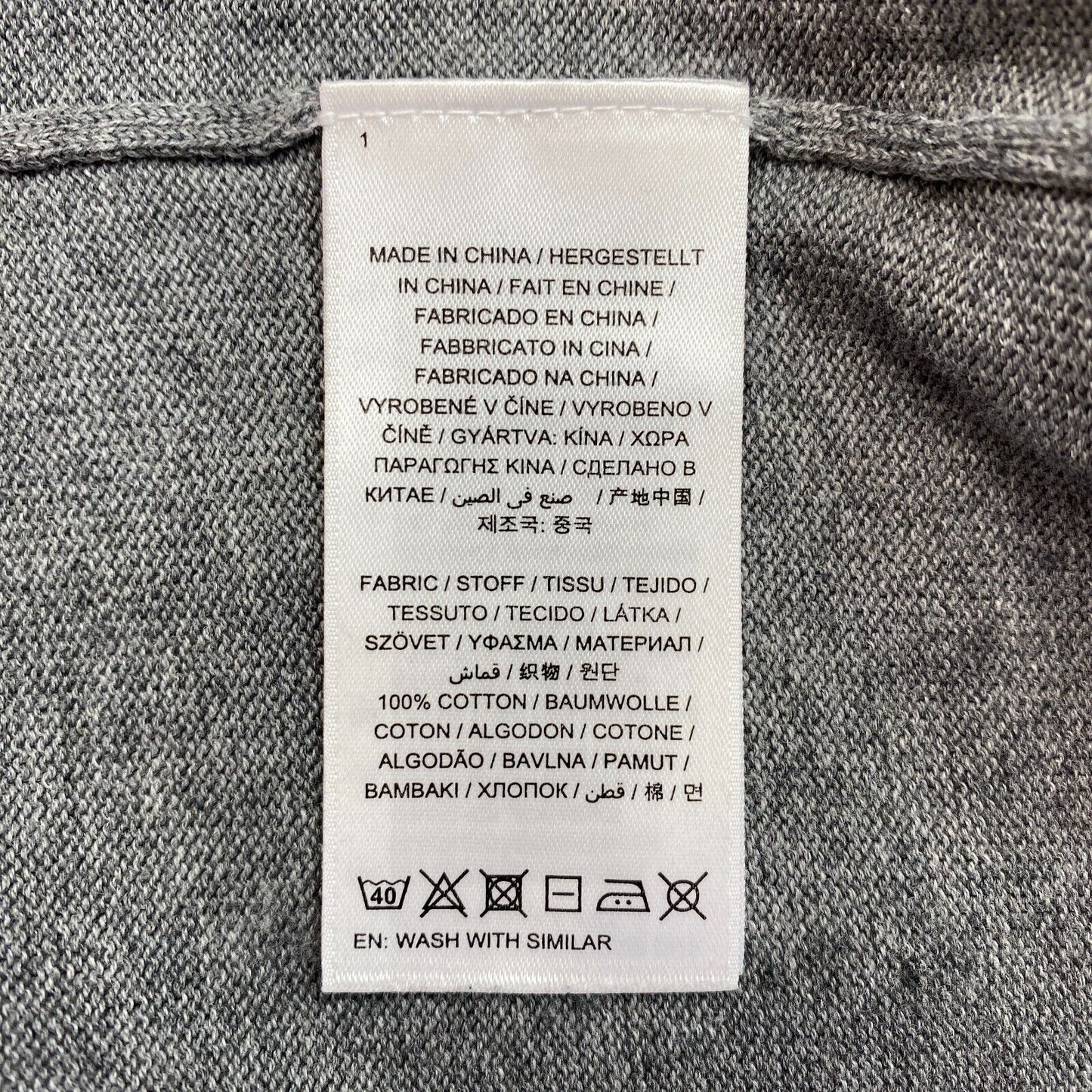 GANT Grauer klassischer Pullover aus Baumwolle mit V-Ausschnitt, Größe 2XL