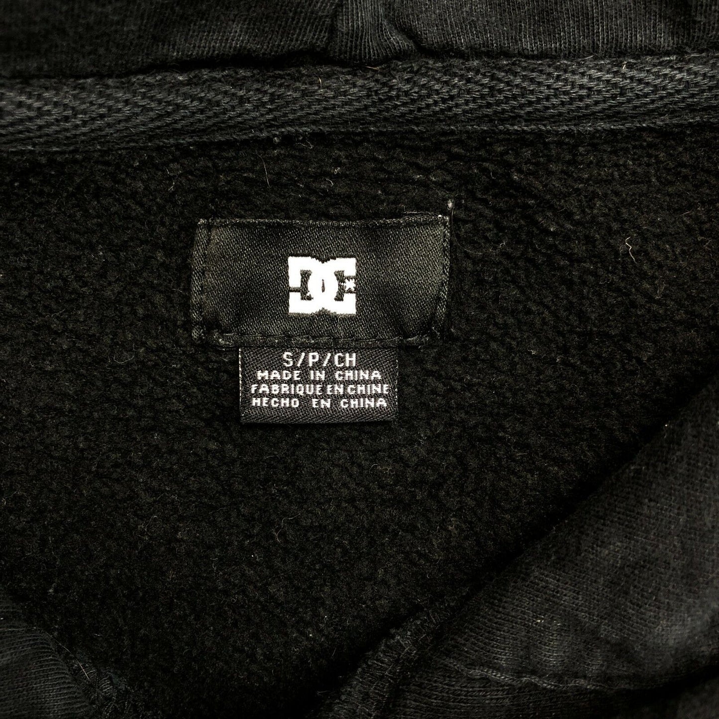 DC Black Sweat Hoodie Sweater Jumper Size S